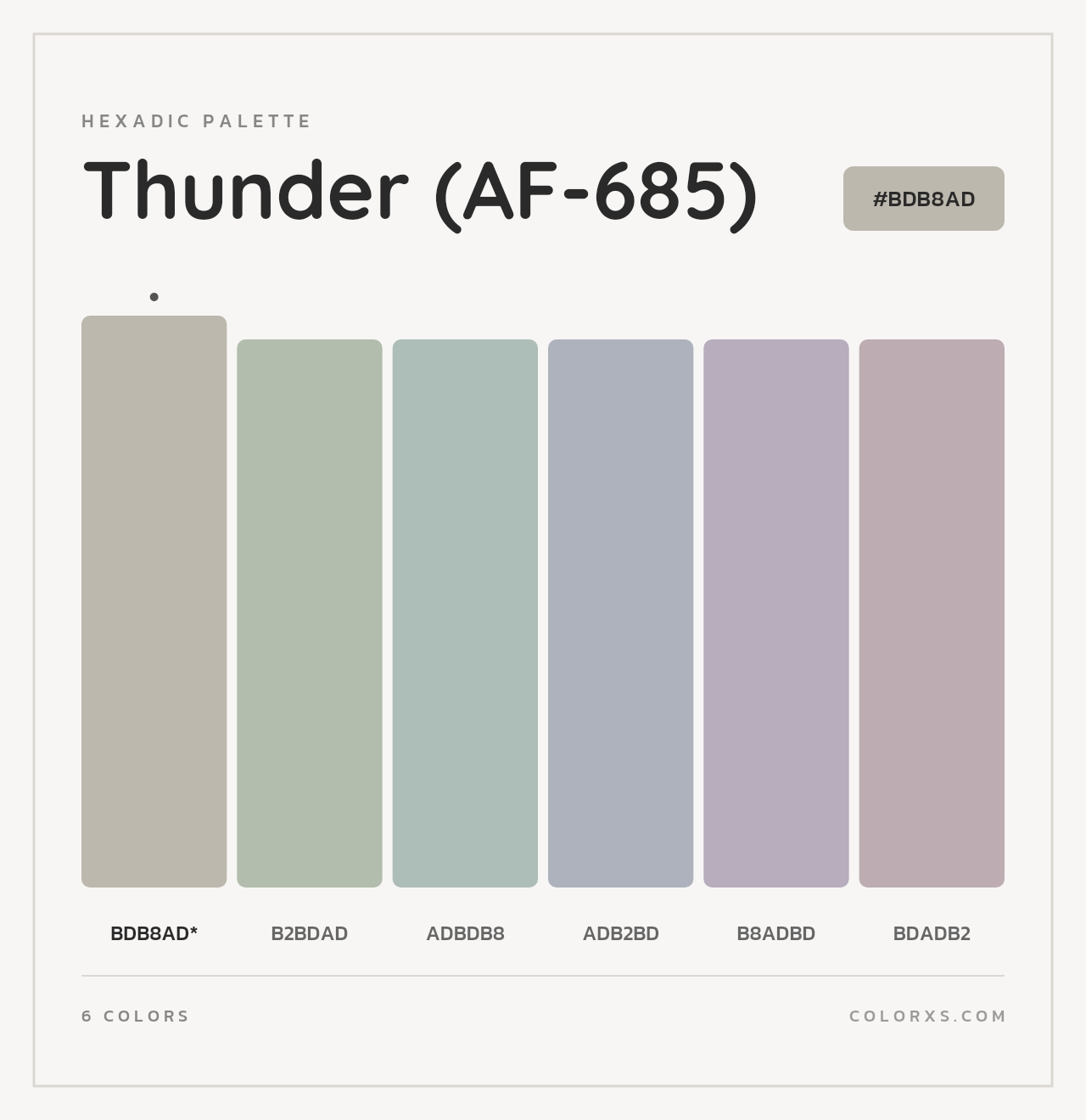 Thunder (AF-685) - Hexadic Color Palette