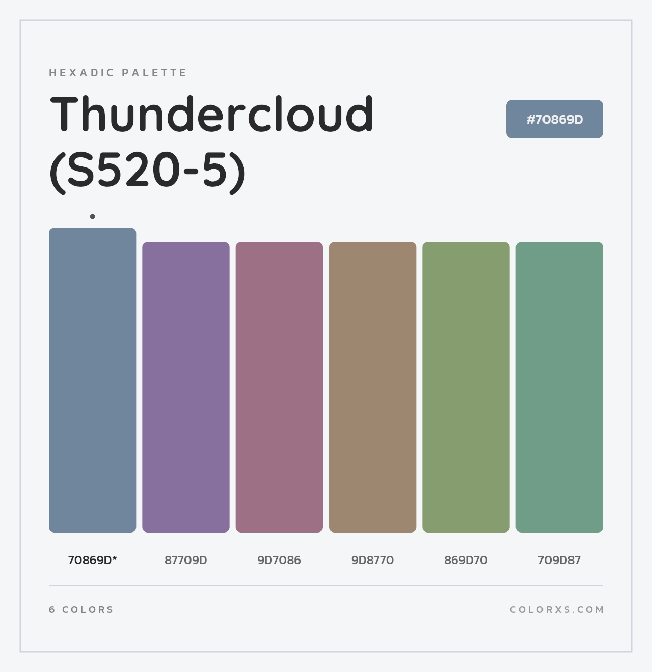 Thundercloud (S520-5) - Hexadic Color Palette