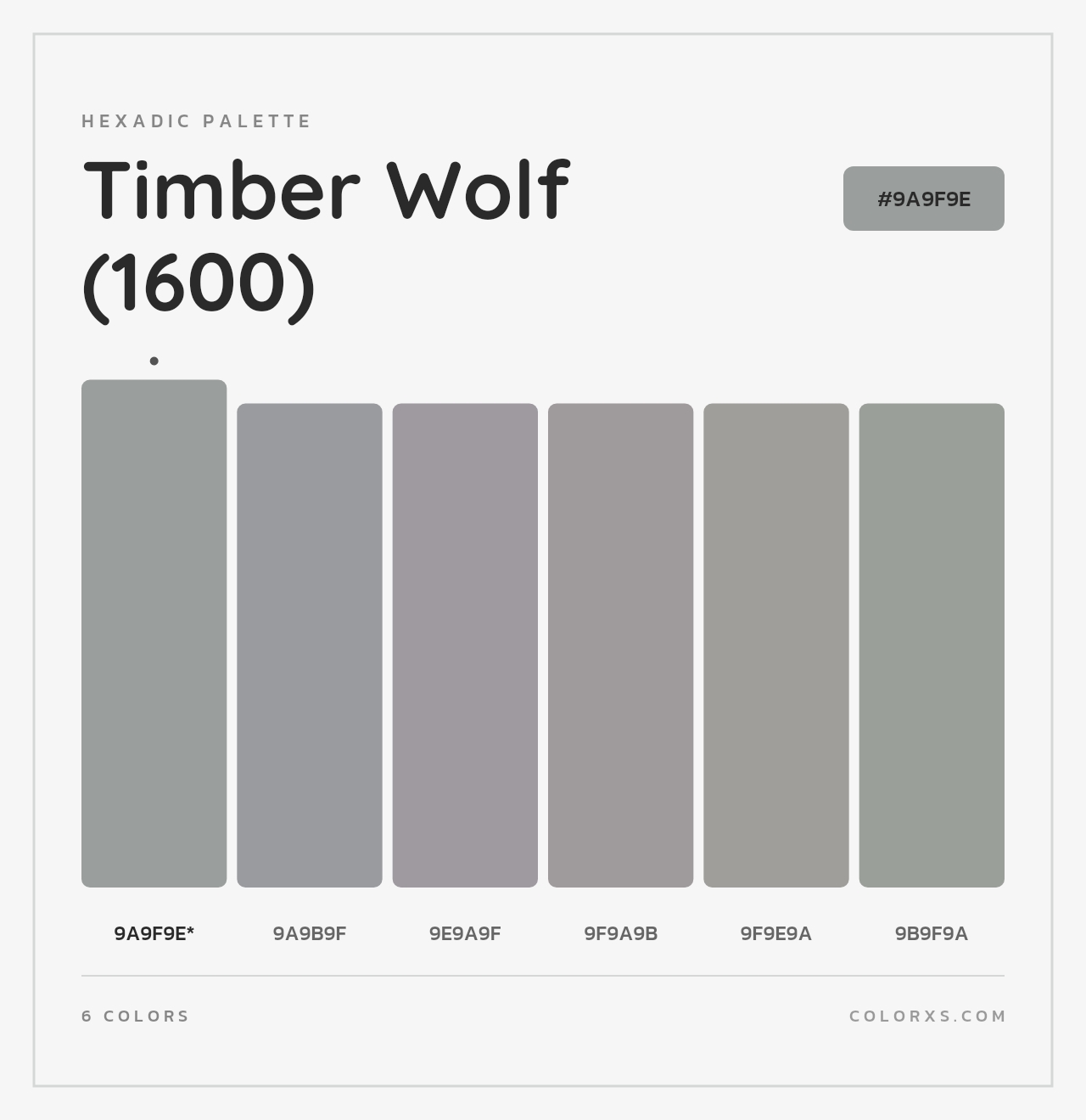 Timber Wolf (1600) - Hexadic Color Palette