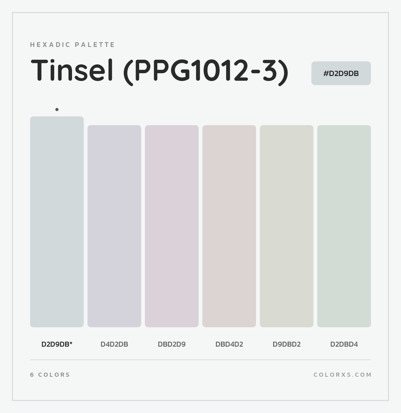 Tinsel (PPG1012-3) - Hexadic Color Palette