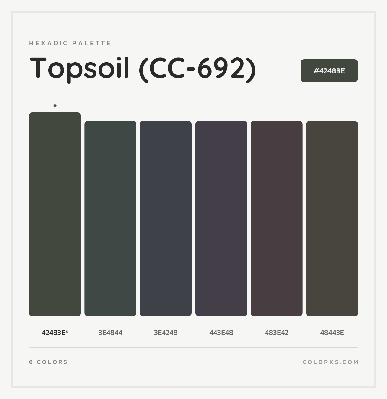 Topsoil (CC-692) - Hexadic Color Palette