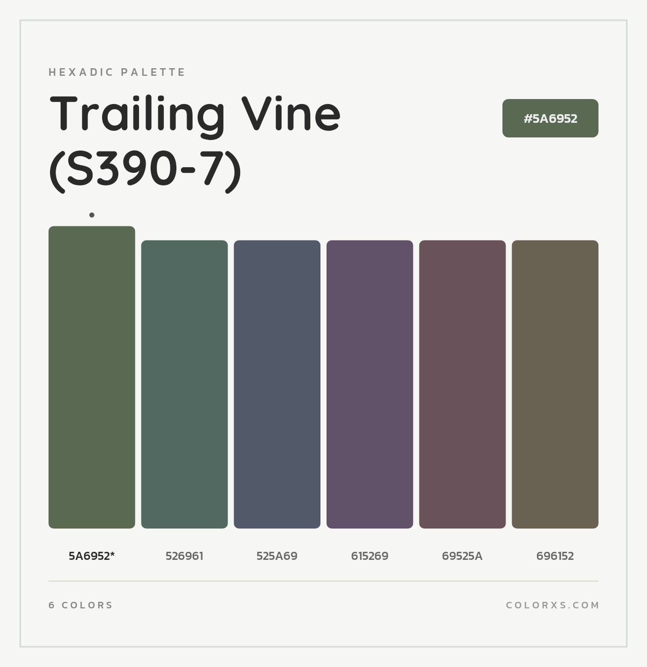 Trailing Vine (S390-7) - Hexadic Color Palette