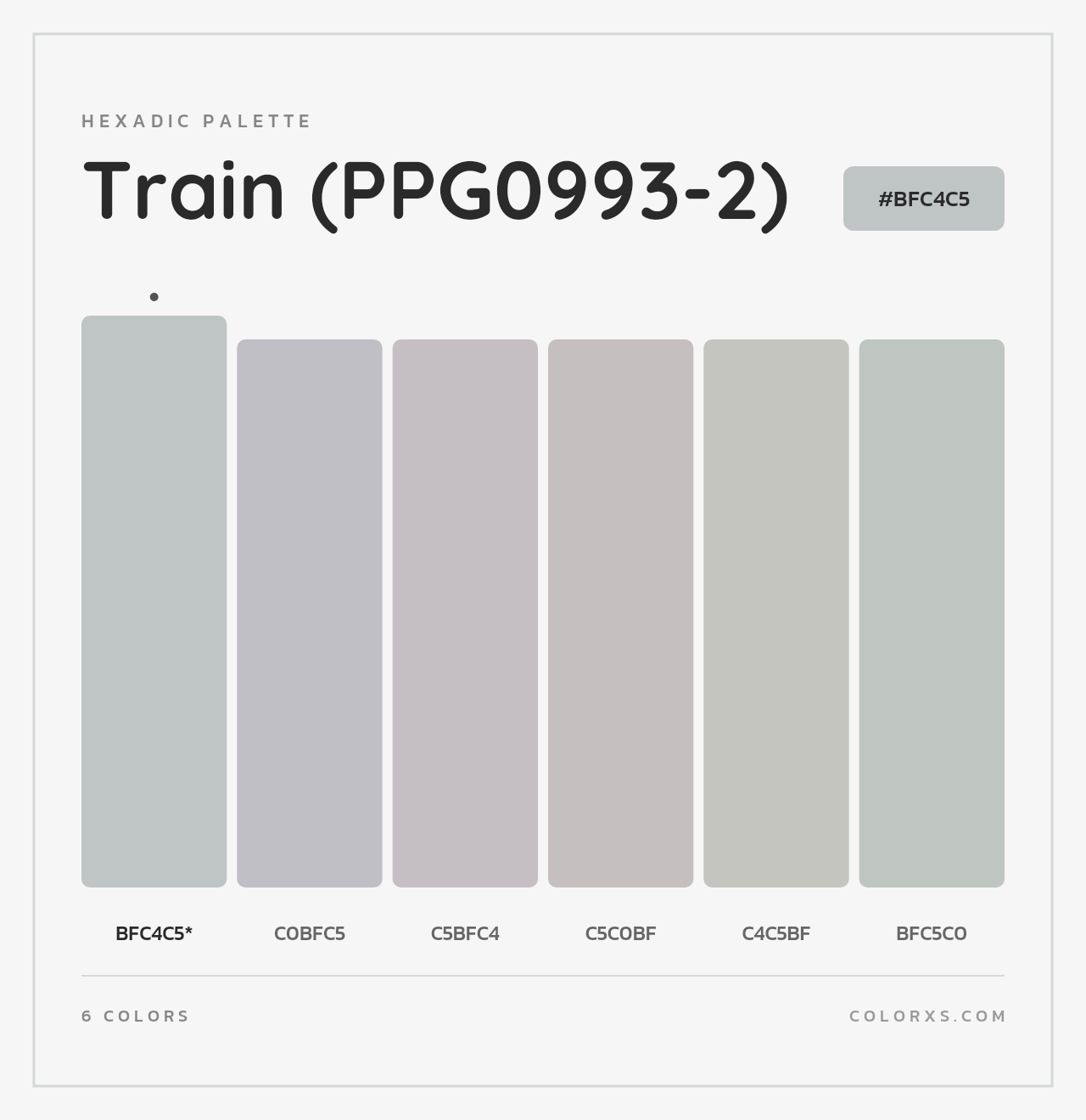 Train (PPG0993-2) - Hexadic Color Palette