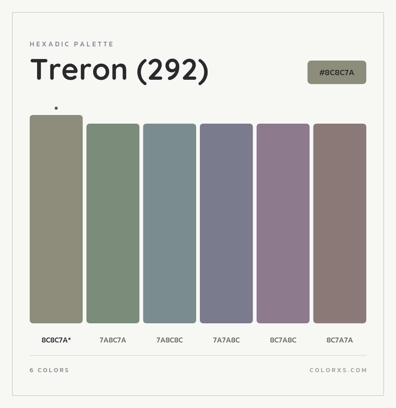 Treron (292) - Hexadic Color Palette