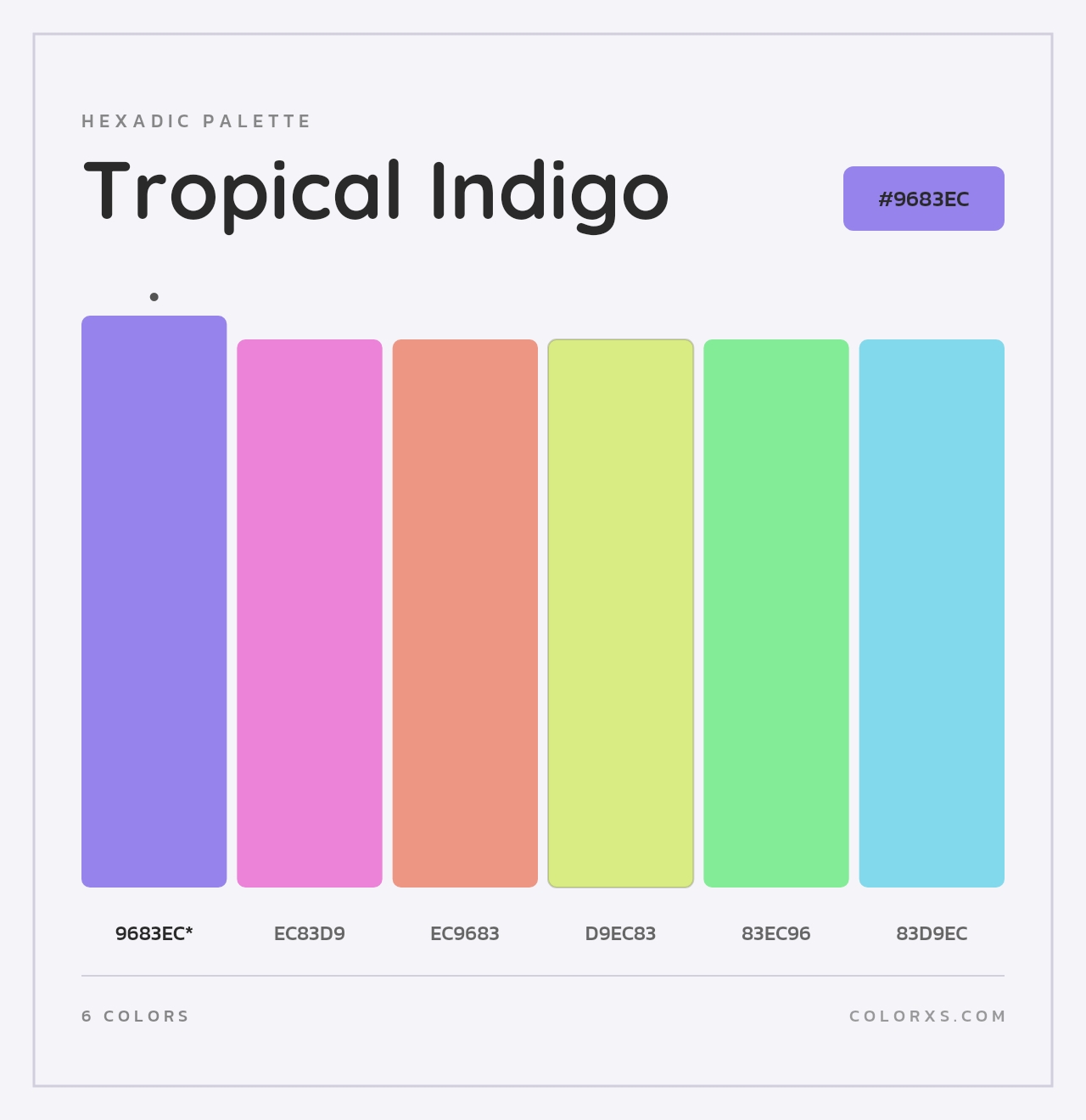 Tropical Indigo - Hexadic Color Palette