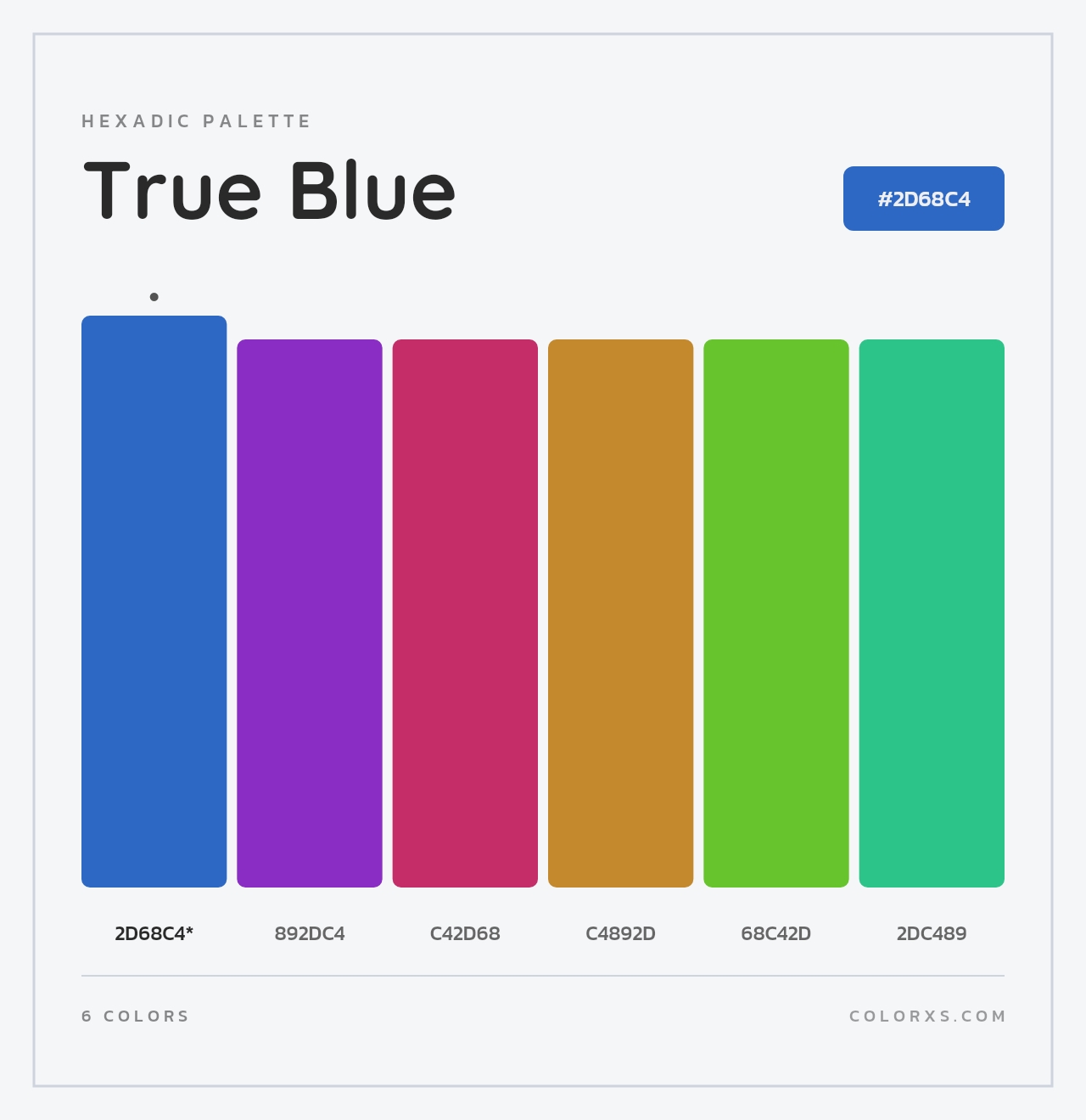 True Blue - Hexadic Color Palette