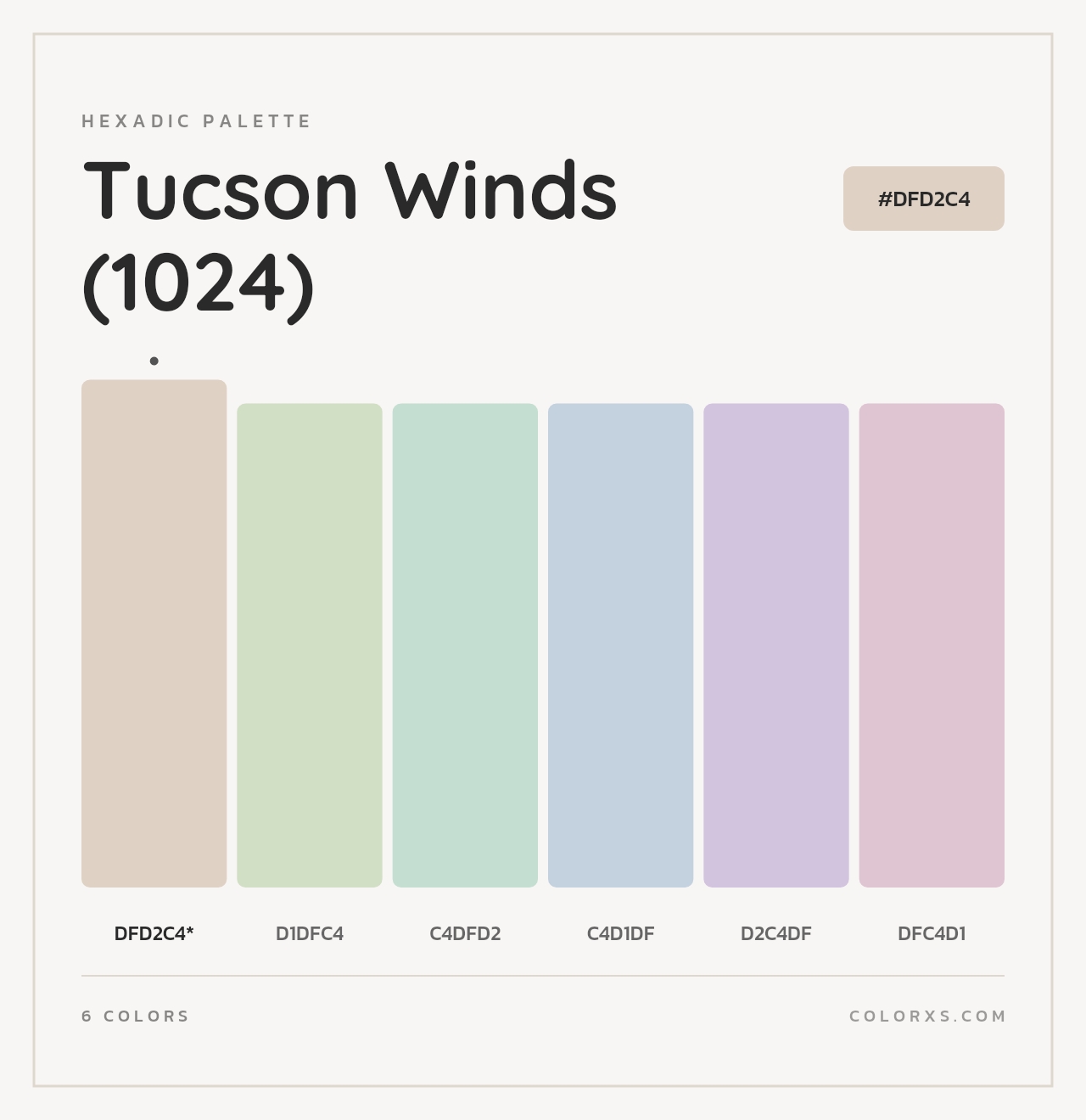 Tucson Winds (1024) - Hexadic Color Palette