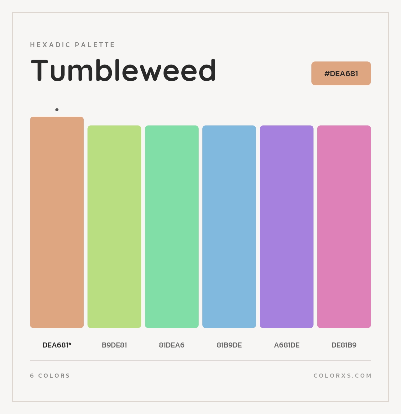 Tumbleweed - Hexadic Color Palette