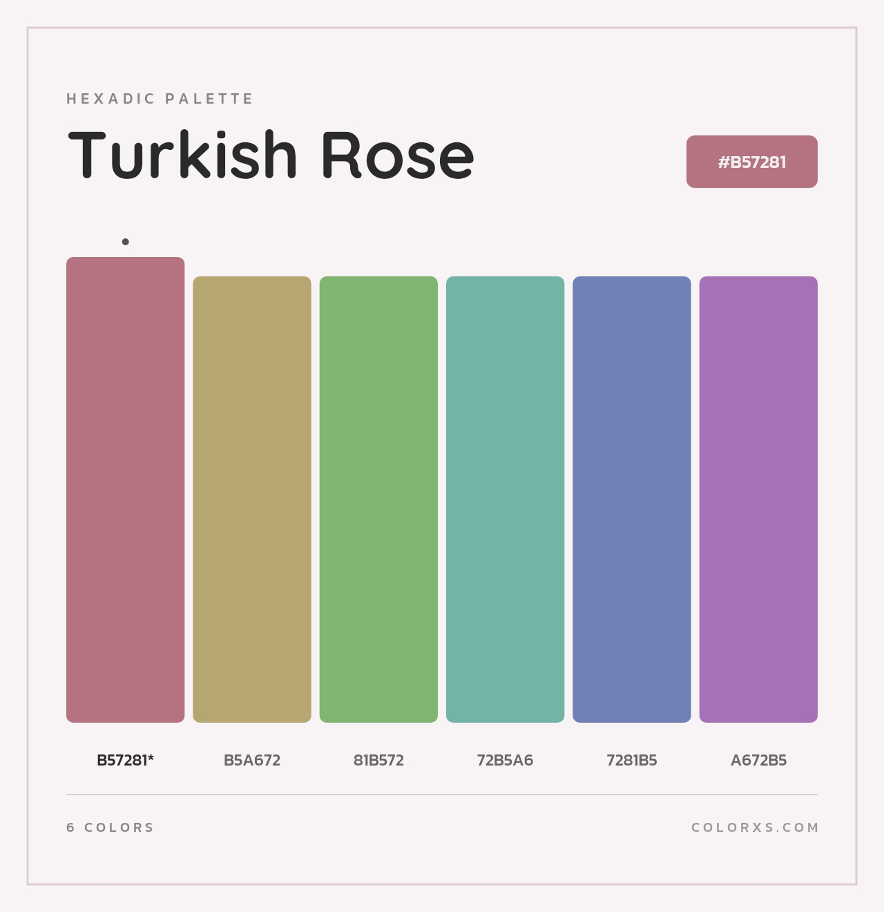 Turkish Rose - Hexadic Color Palette