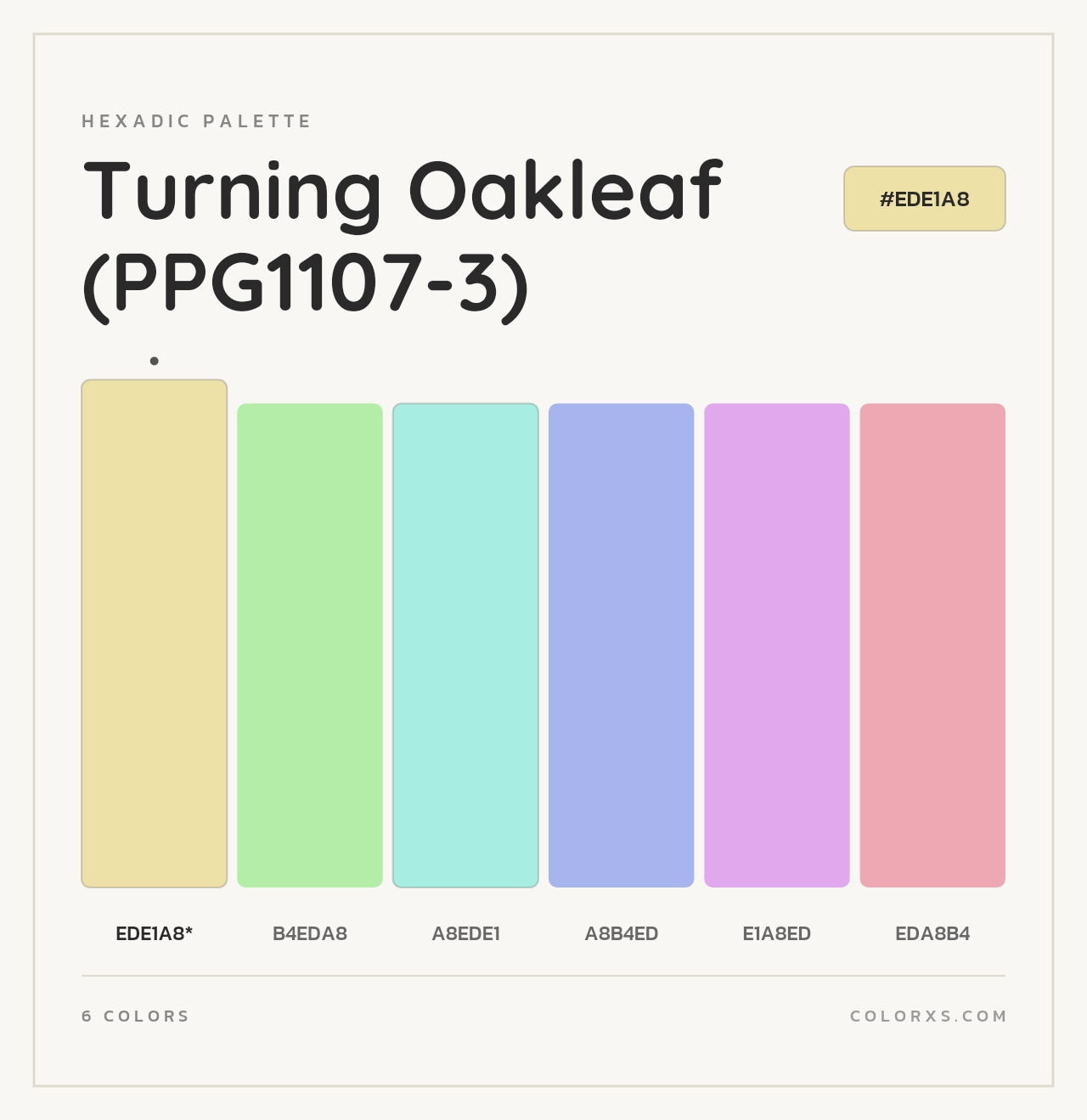 Turning Oakleaf (PPG1107-3) - Hexadic Color Palette