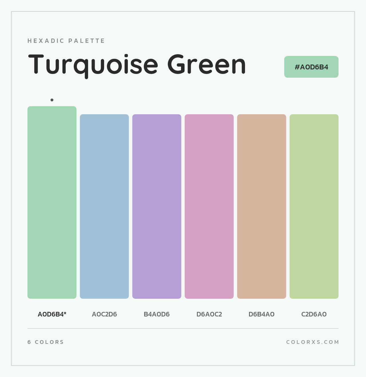Turquoise Green - Hexadic Color Palette