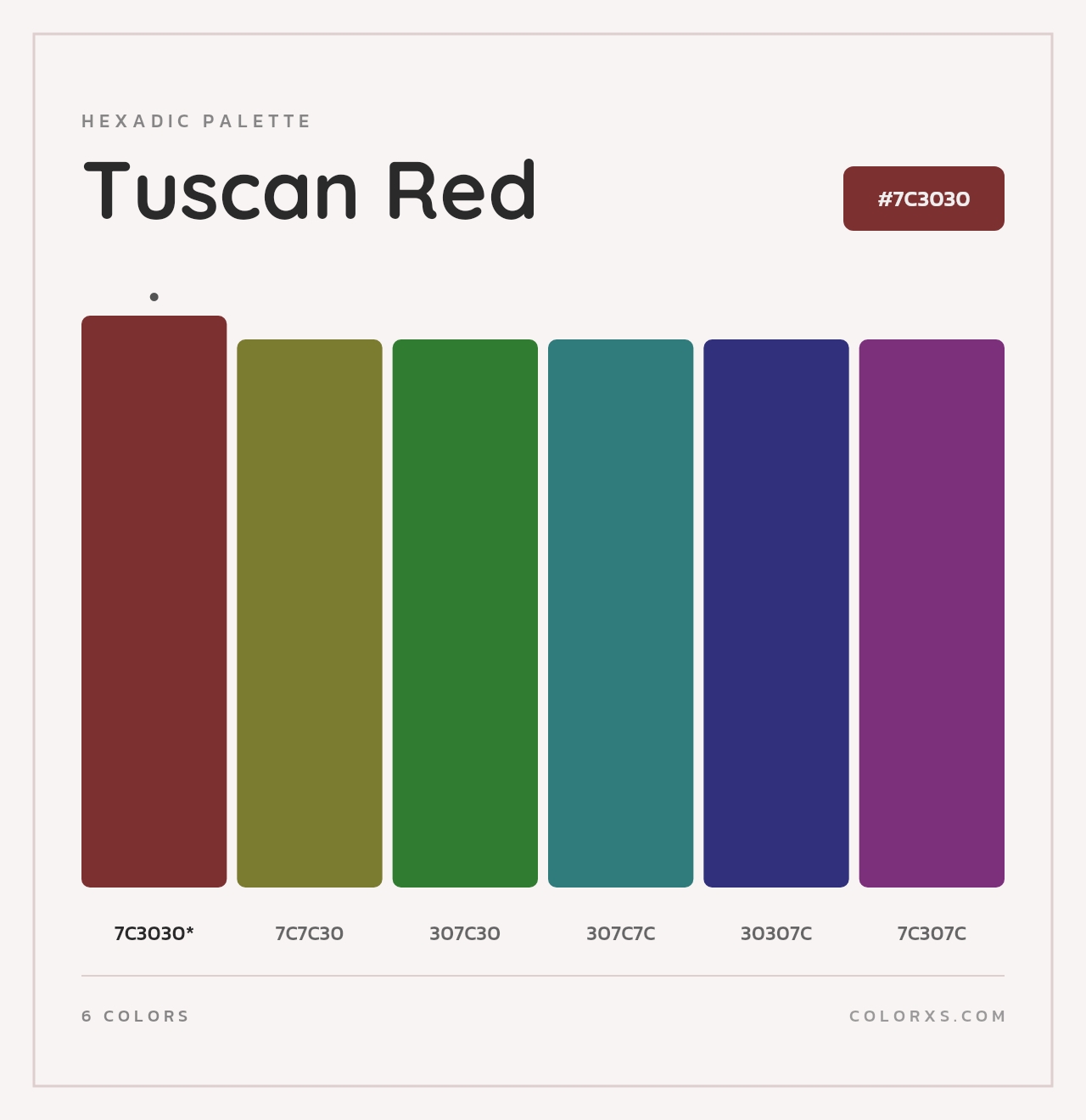 Tuscan Red - Hexadic Color Palette