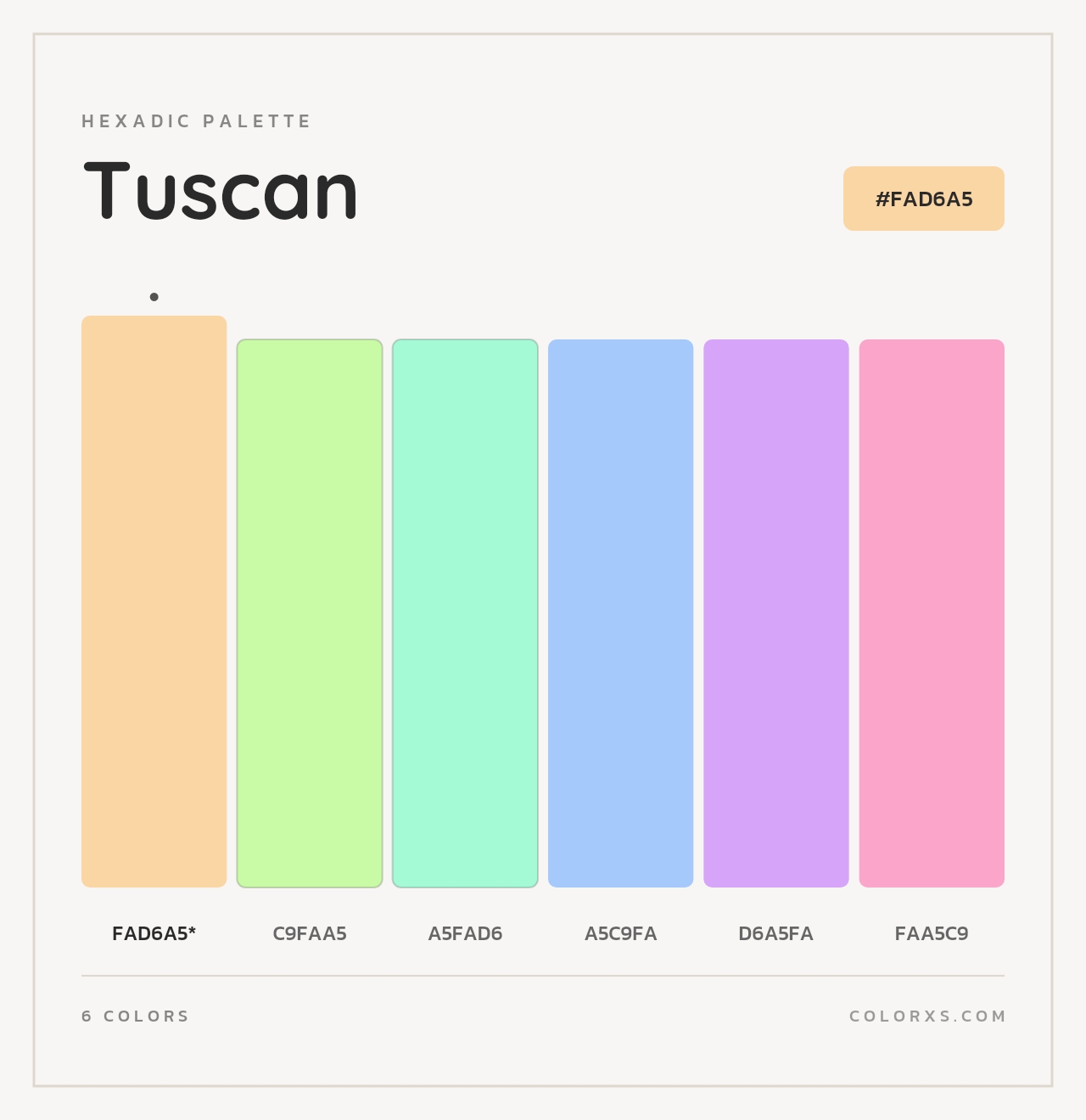 Tuscan - Hexadic Color Palette