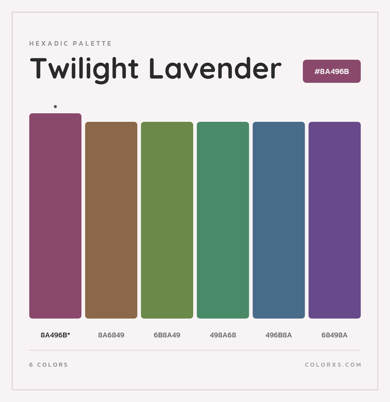 Twilight Lavender - Hexadic Color Palette