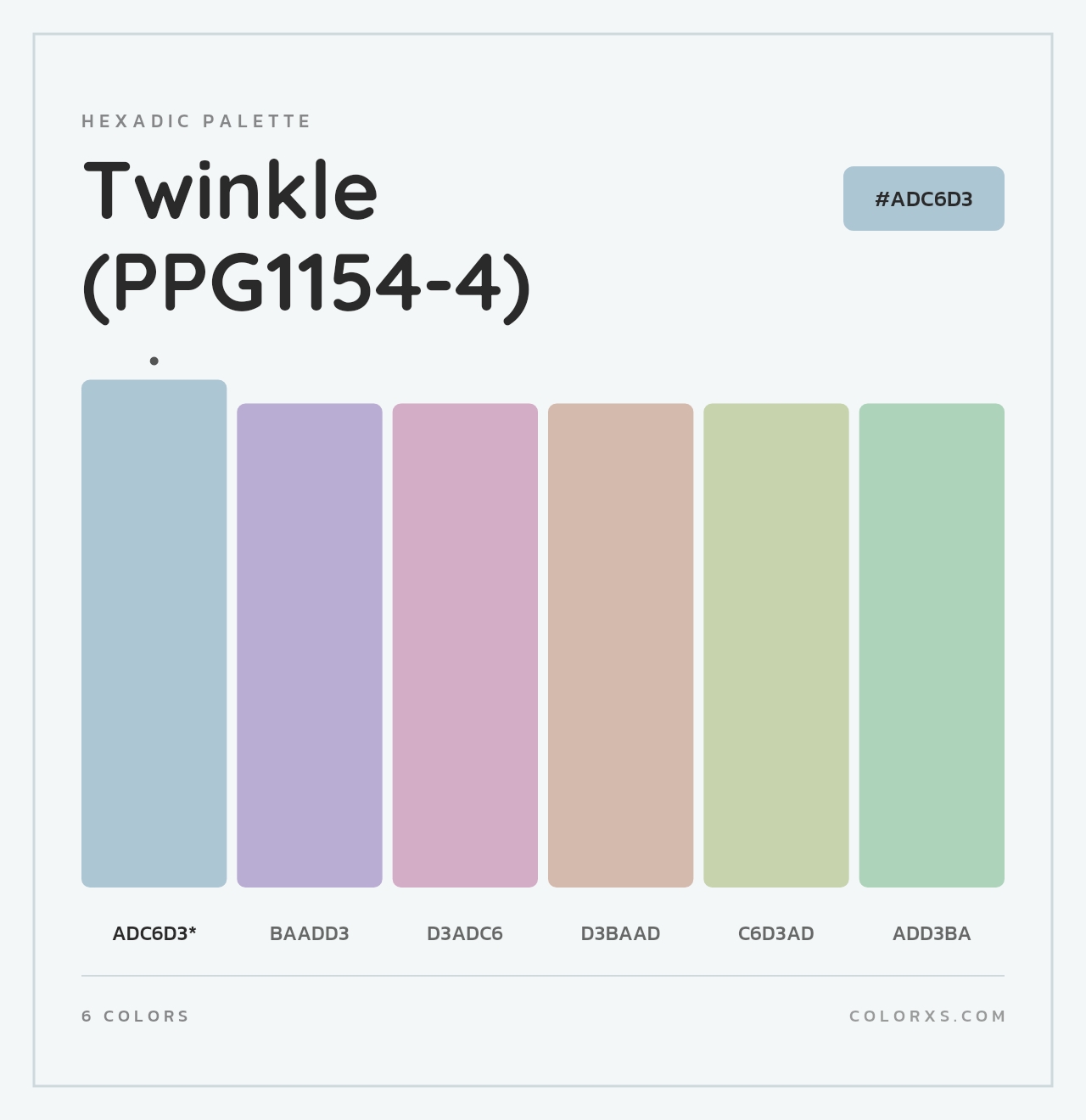 Twinkle (PPG1154-4) - Hexadic Color Palette