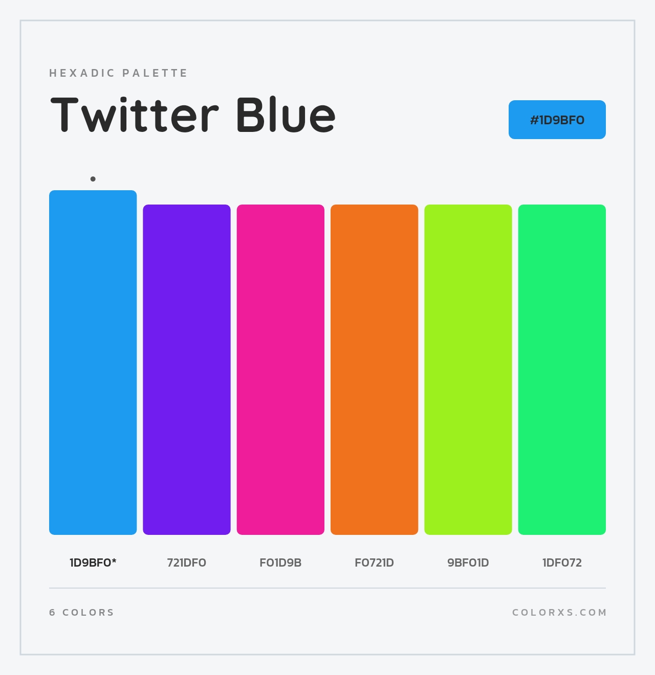 Twitter Blue - Hexadic Color Palette