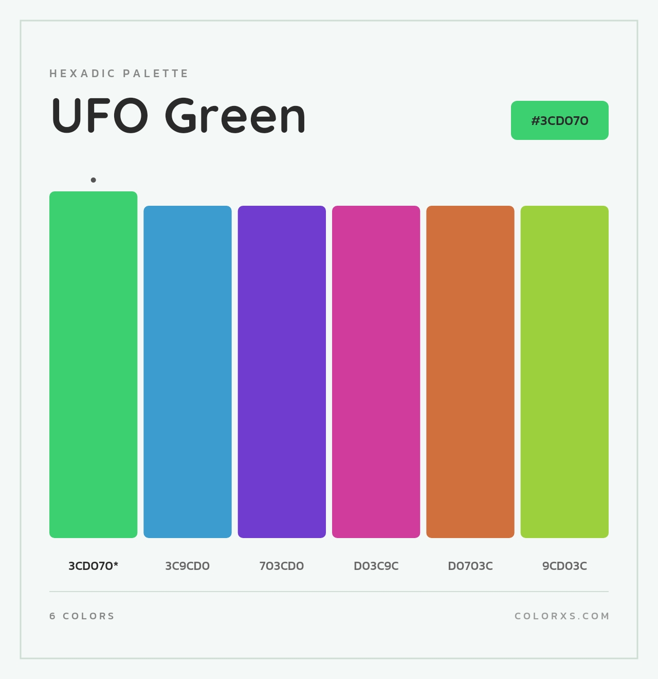 UFO Green - Hexadic Color Palette