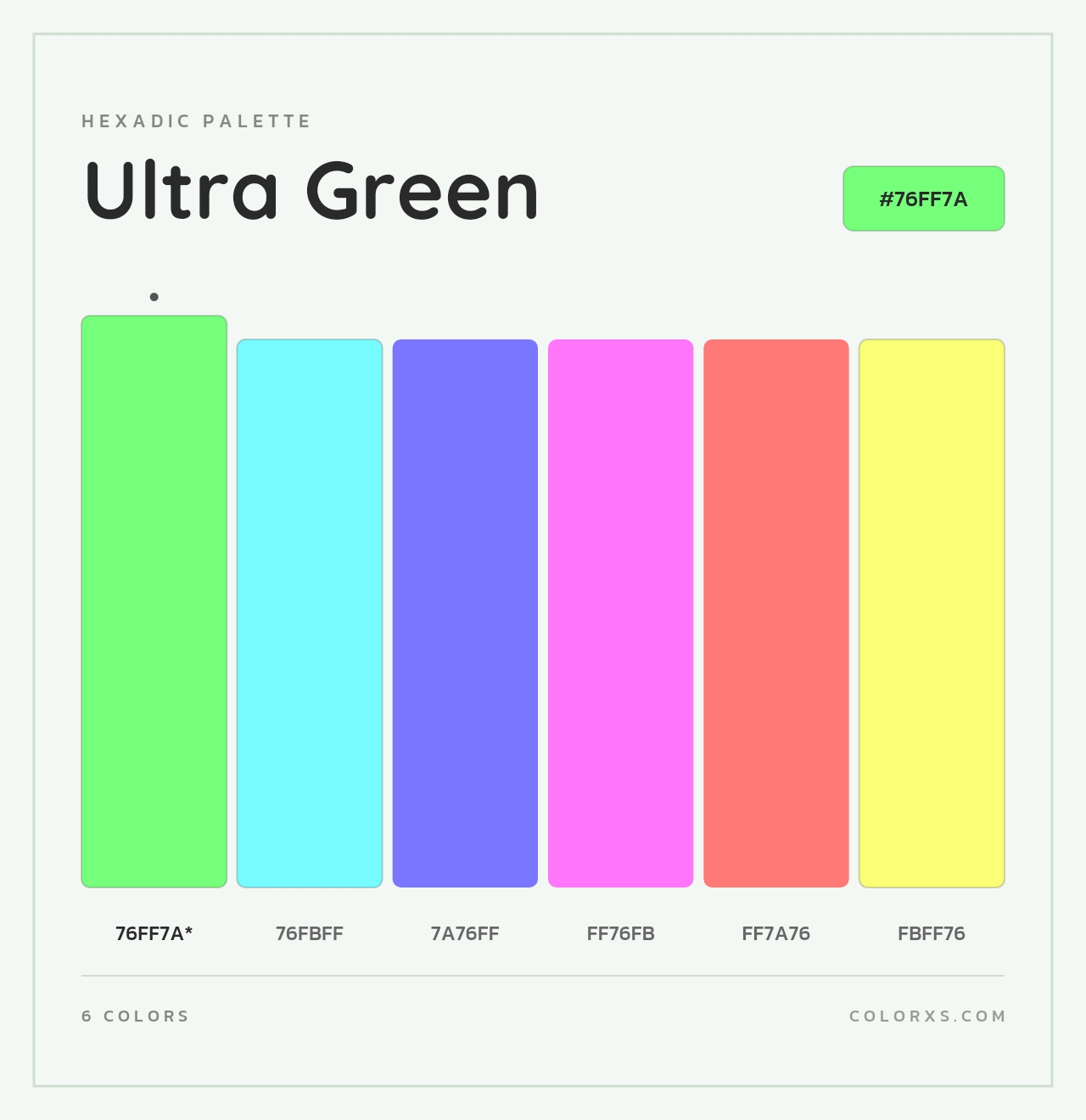 Ultra Green - Hexadic Color Palette
