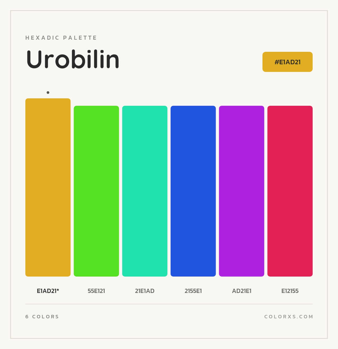Urobilin - Hexadic Color Palette