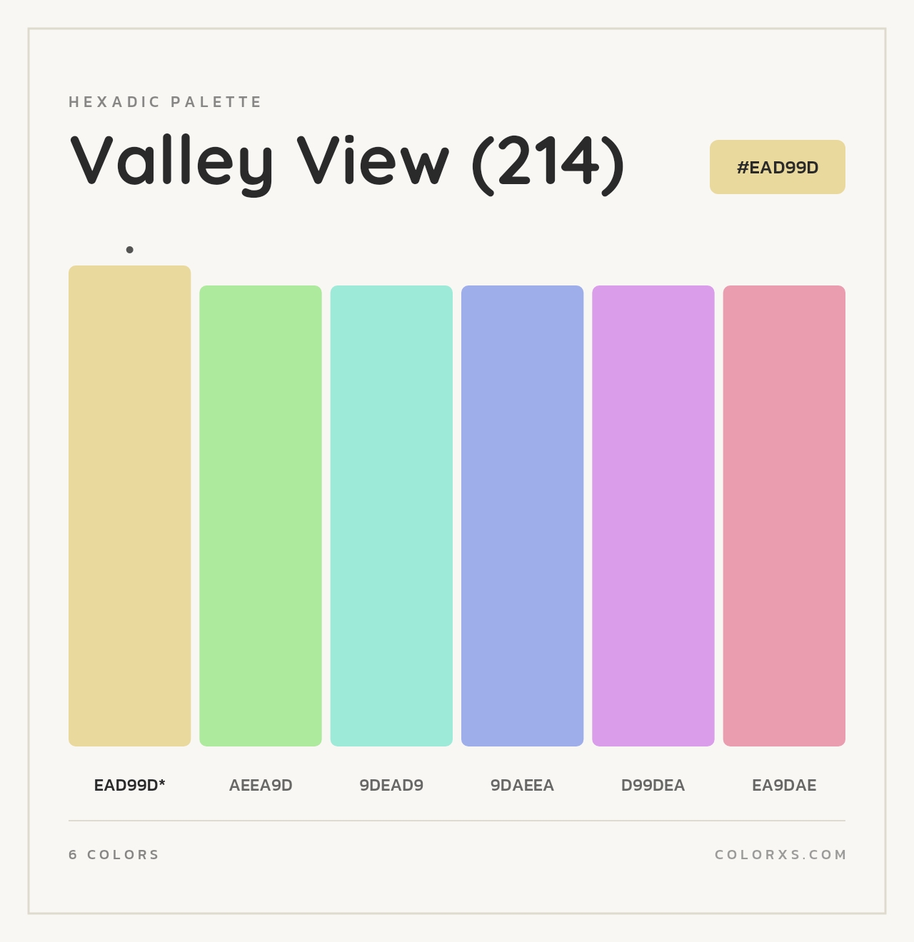Valley View (214) - Hexadic Color Palette