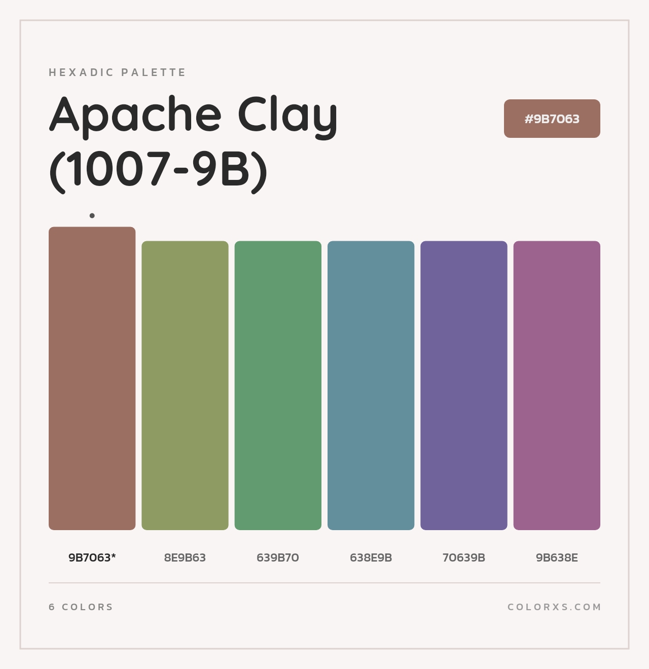 Apache Clay (1007-9B) - Hexadic Color Palette