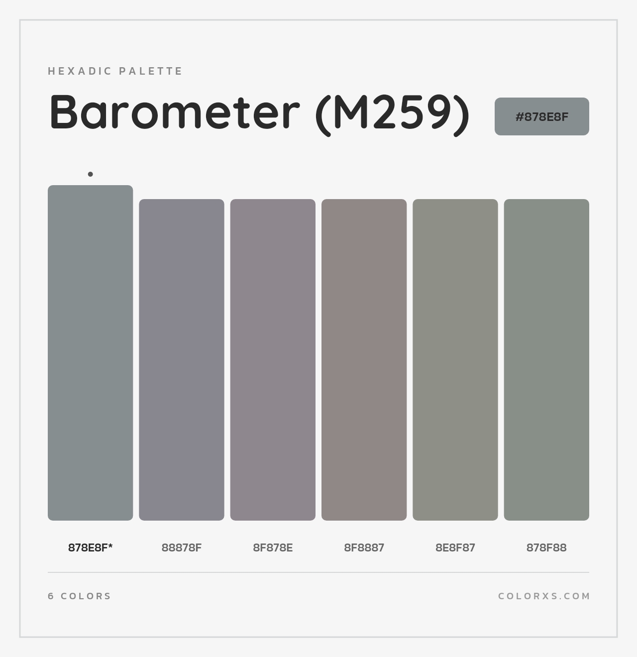 Barometer (M259) - Hexadic Color Palette