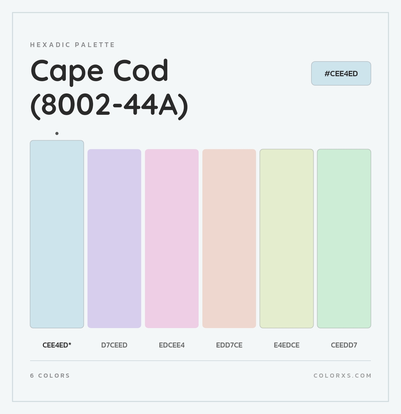 Cape Cod (8002-44A) - Hexadic Color Palette