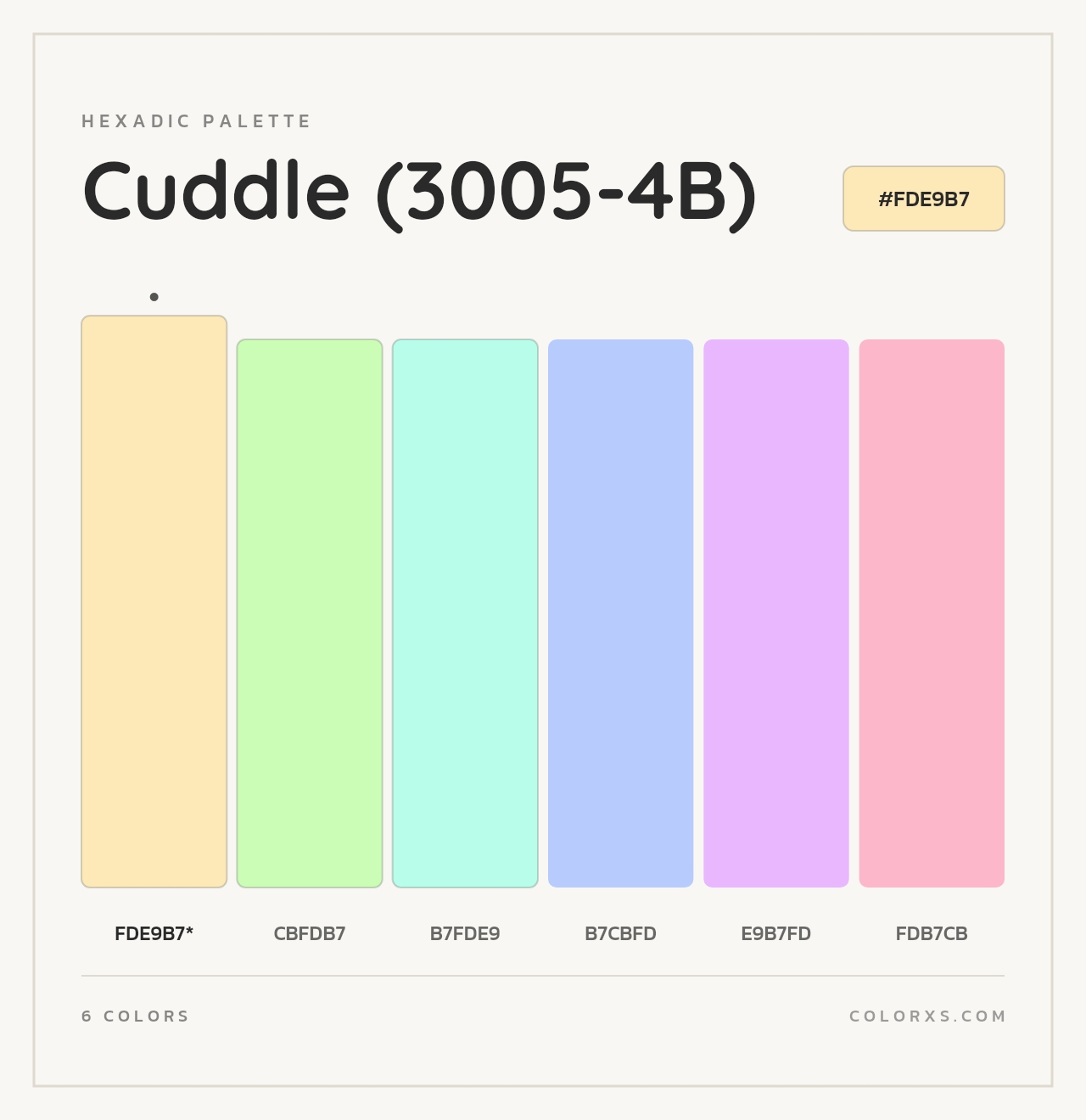 Cuddle (3005-4B) - Hexadic Color Palette