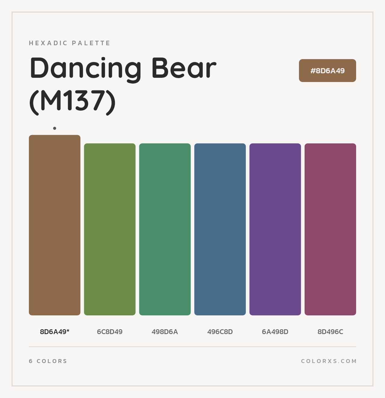 Dancing Bear (M137) - Hexadic Color Palette