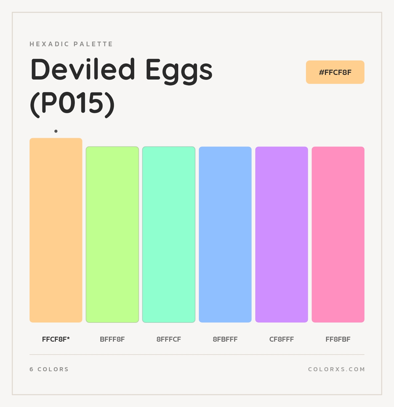 Deviled Eggs (P015) - Hexadic Color Palette