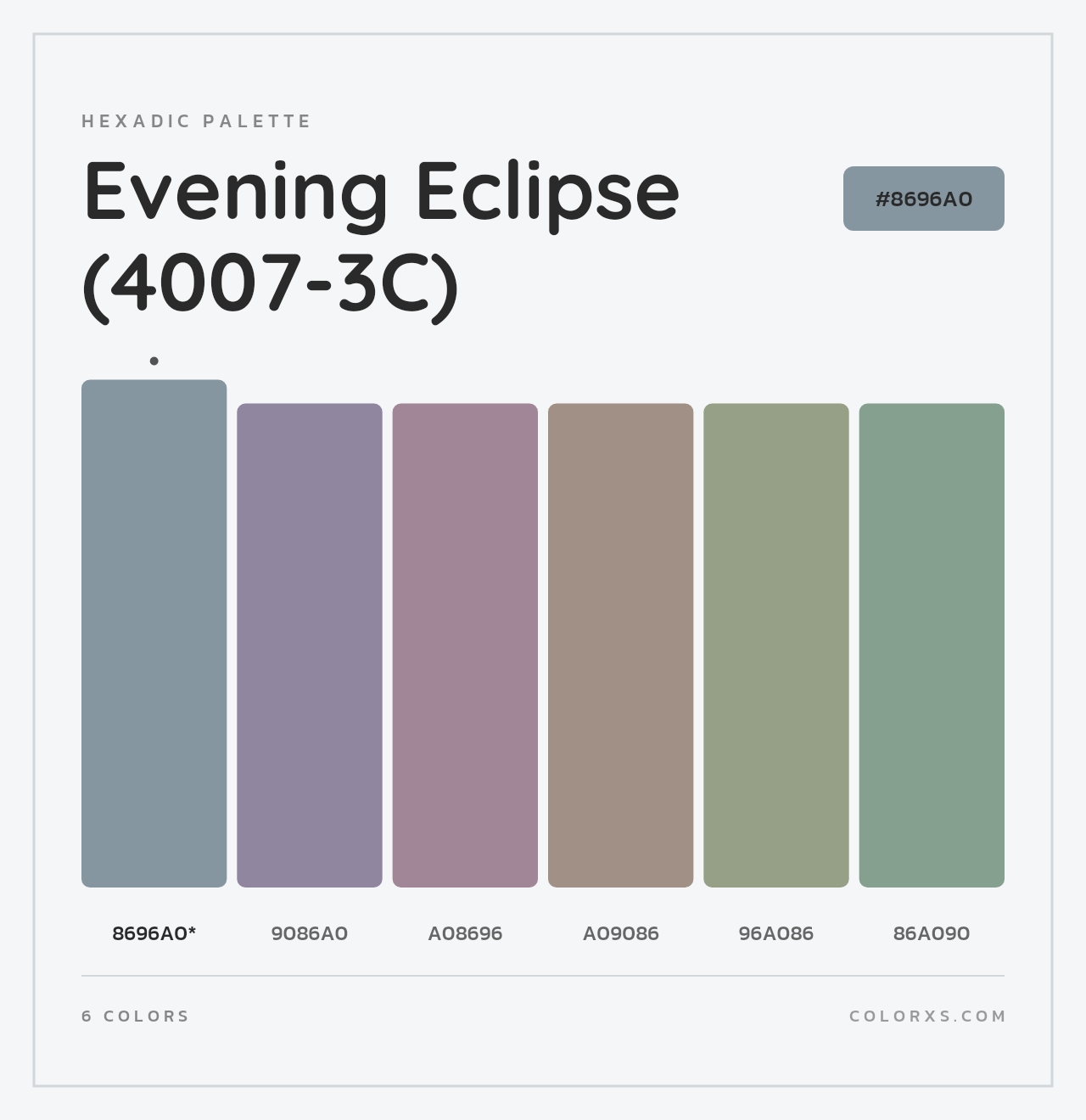 Evening Eclipse (4007-3C) - Hexadic Color Palette