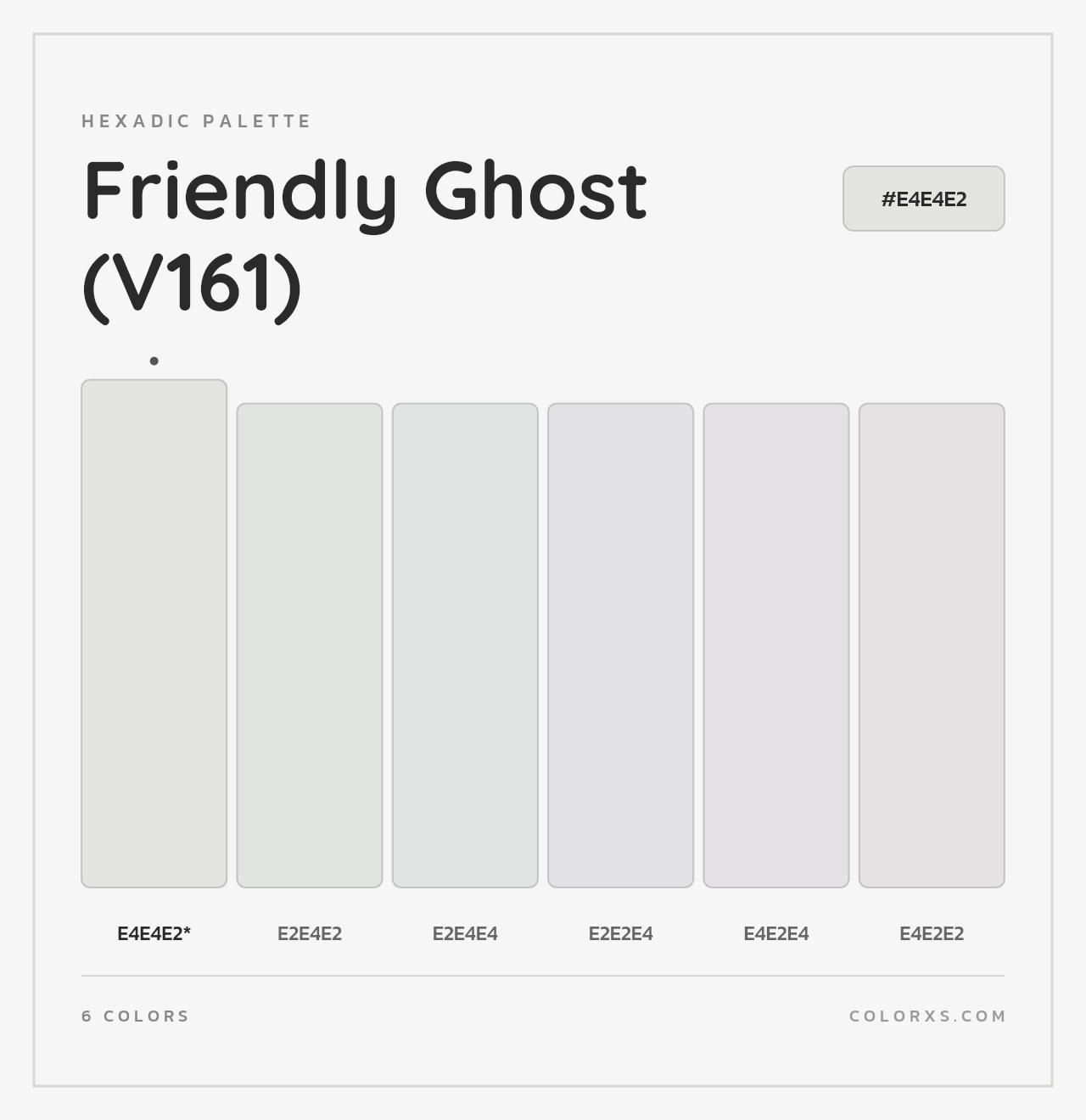 Friendly Ghost (V161) - Hexadic Color Palette