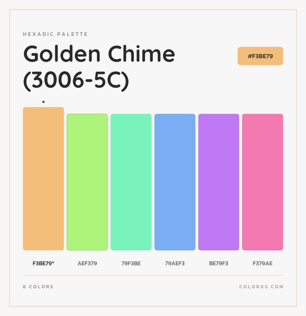 Golden Chime (3006-5C) - Hexadic Color Palette
