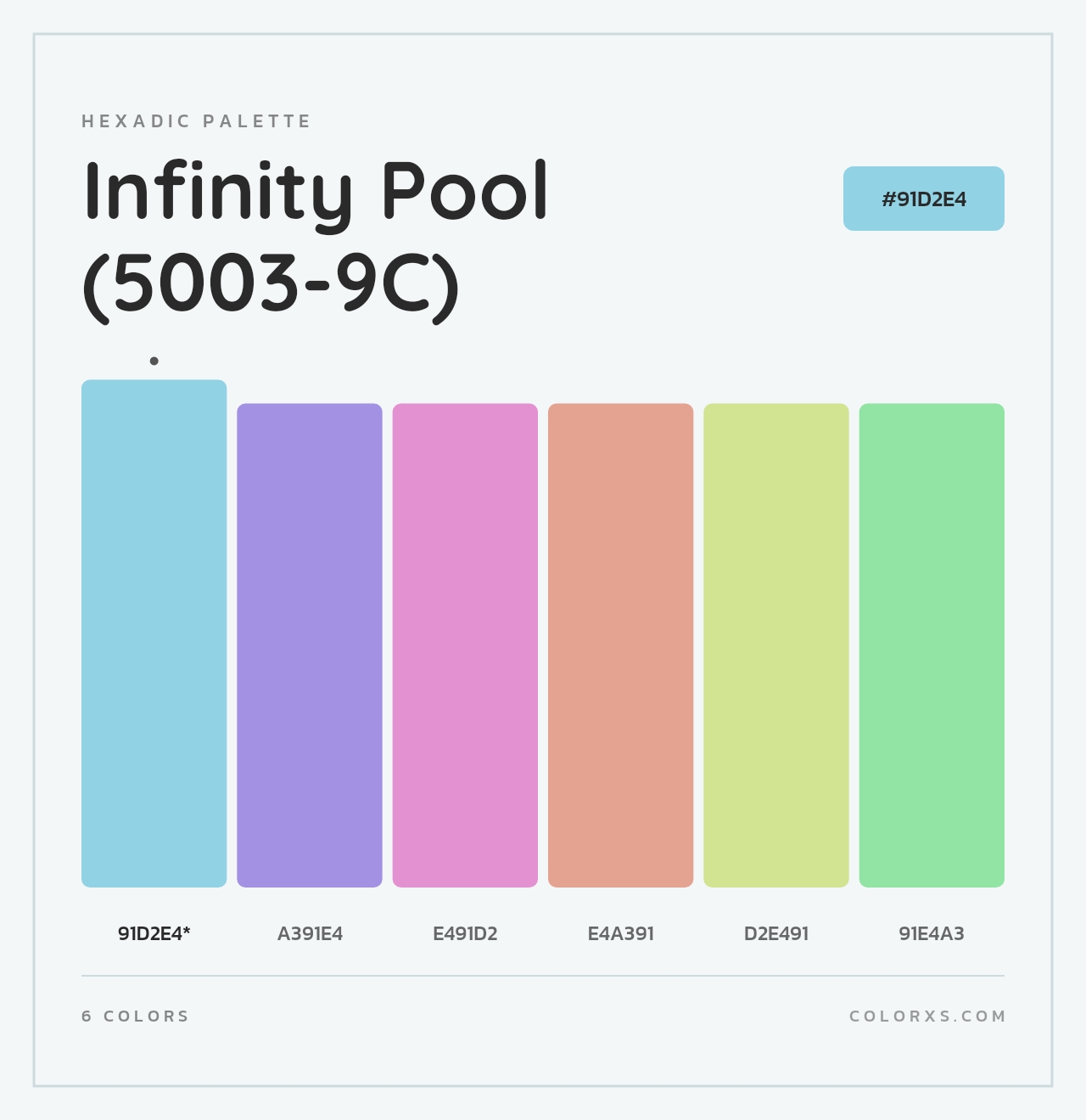 Infinity Pool (5003-9C) - Hexadic Color Palette