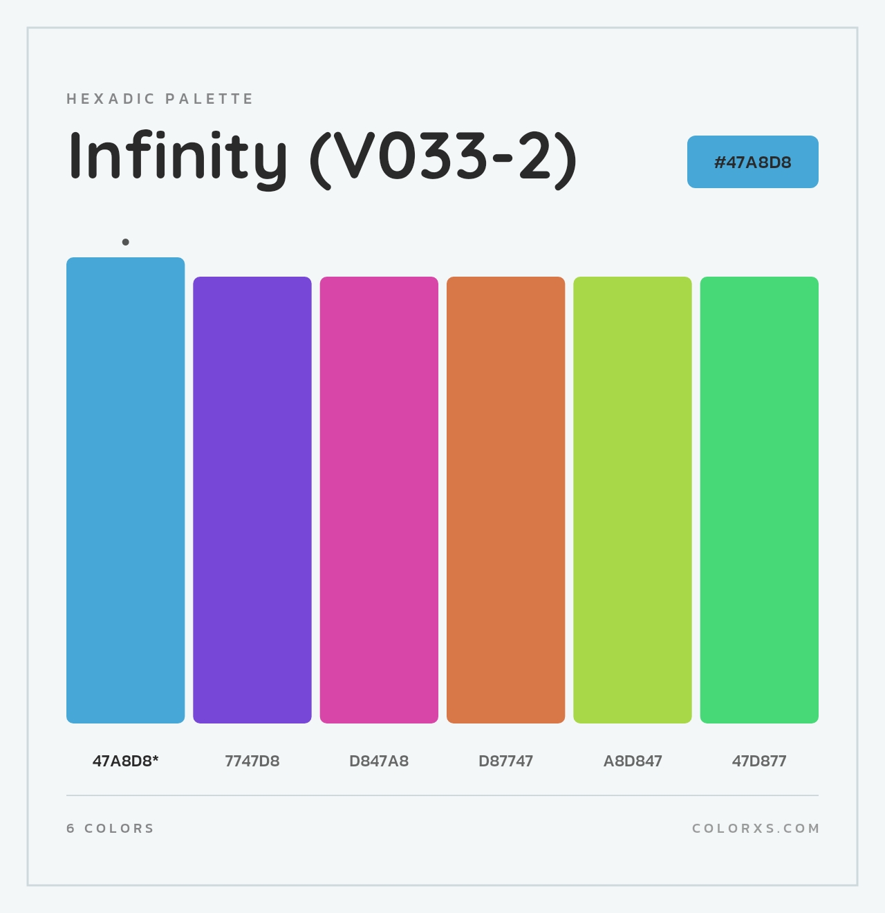 Infinity (V033-2) - Hexadic Color Palette
