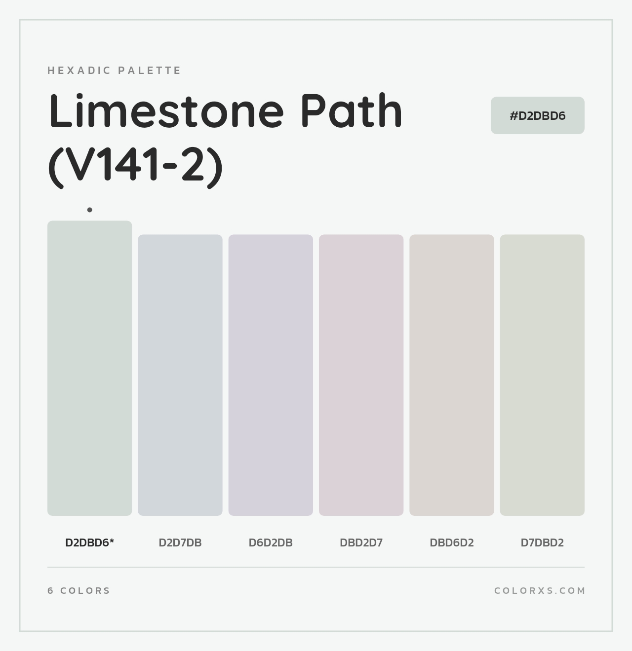 Limestone Path (V141-2) - Hexadic Color Palette
