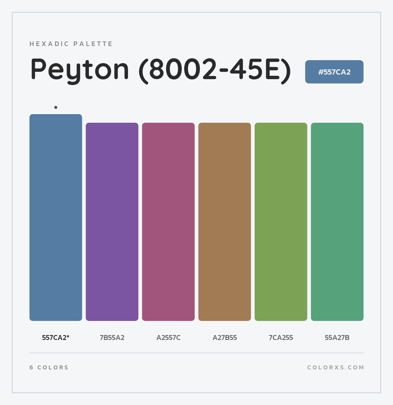 Peyton (8002-45E) - Hexadic Color Palette