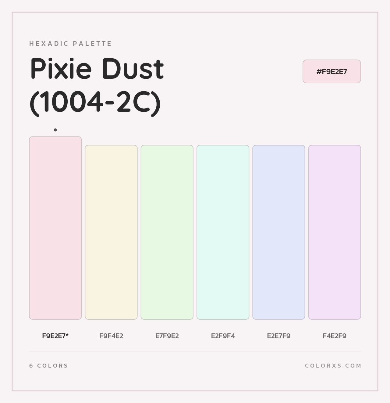 Pixie Dust (1004-2C) - Hexadic Color Palette