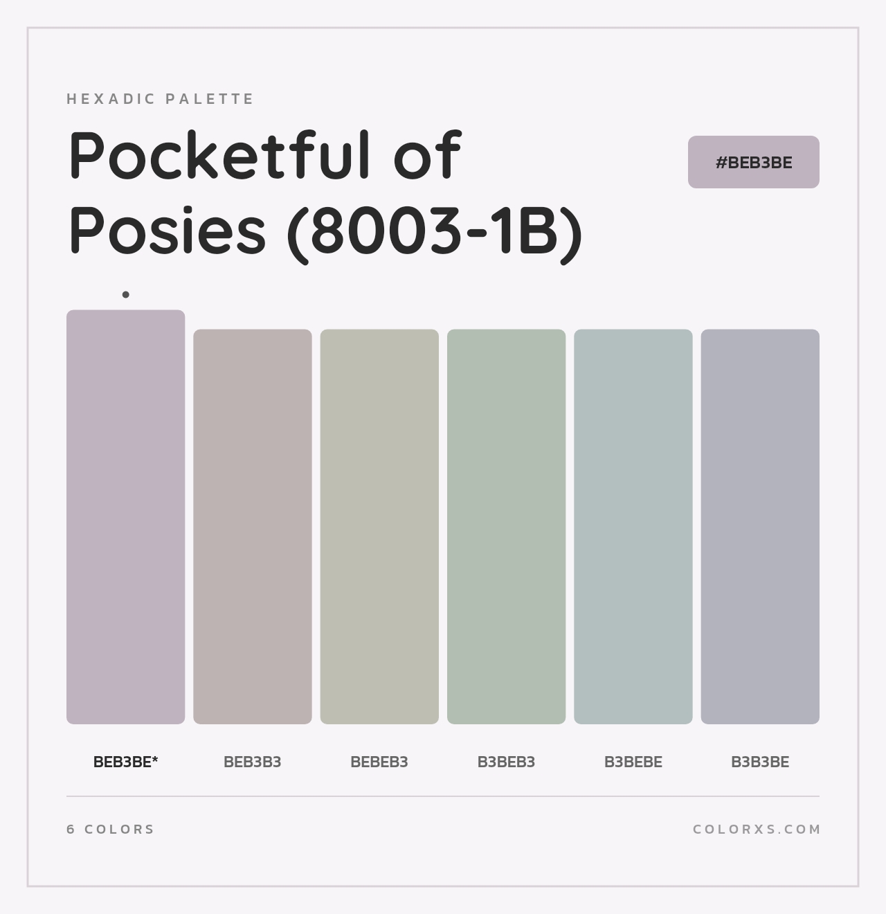 Pocketful of Posies (8003-1B) - Hexadic Color Palette