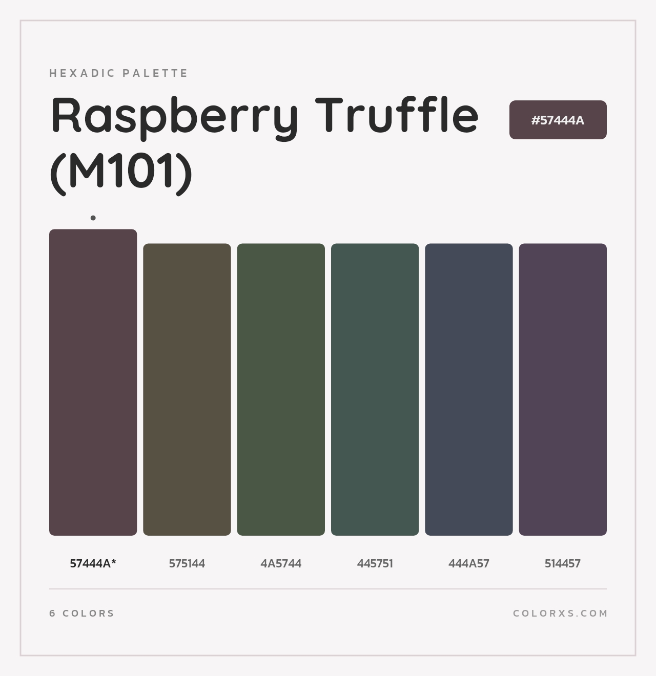 Raspberry Truffle (M101) - Hexadic Color Palette