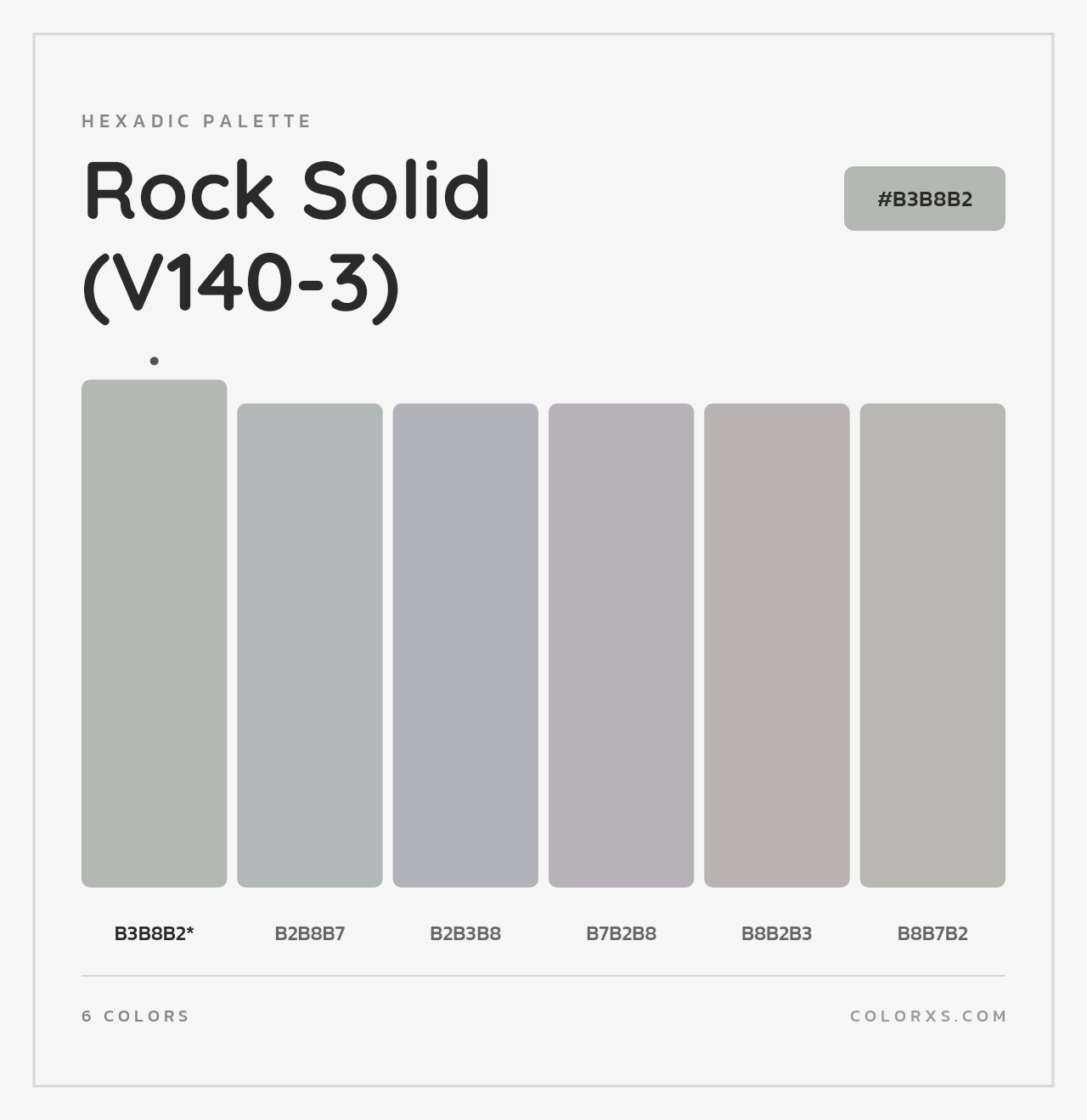 Rock Solid (V140-3) - Hexadic Color Palette