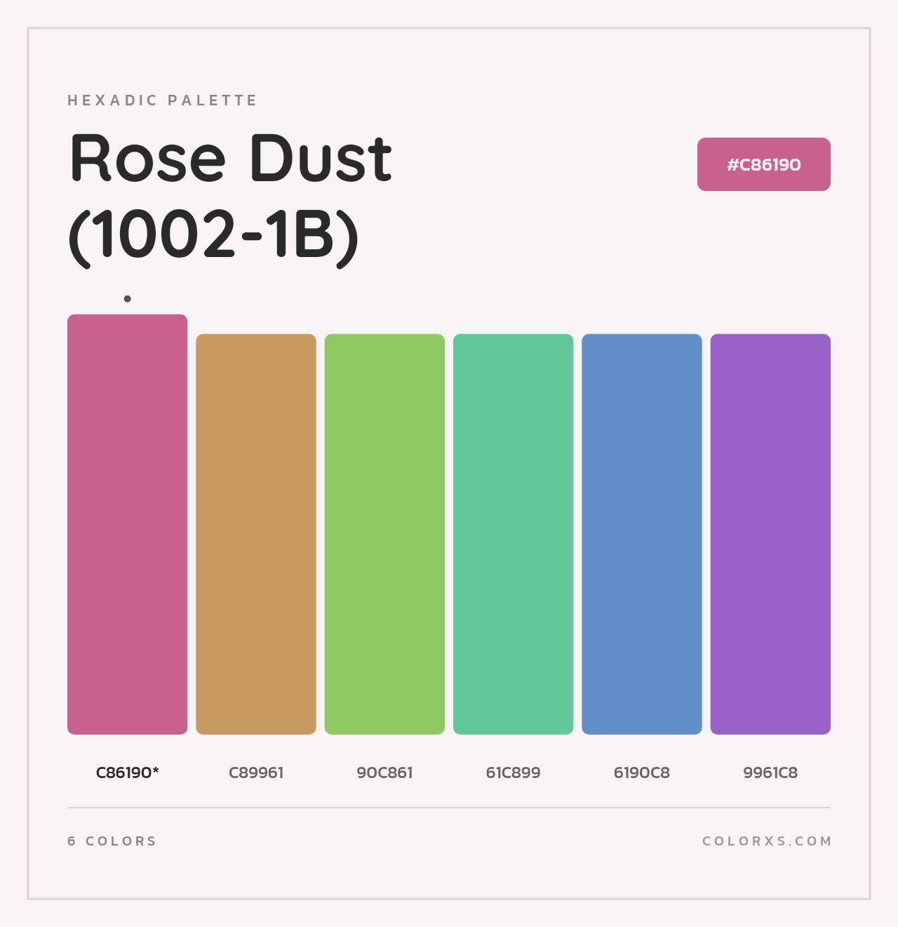 Rose Dust (1002-1B) - Hexadic Color Palette