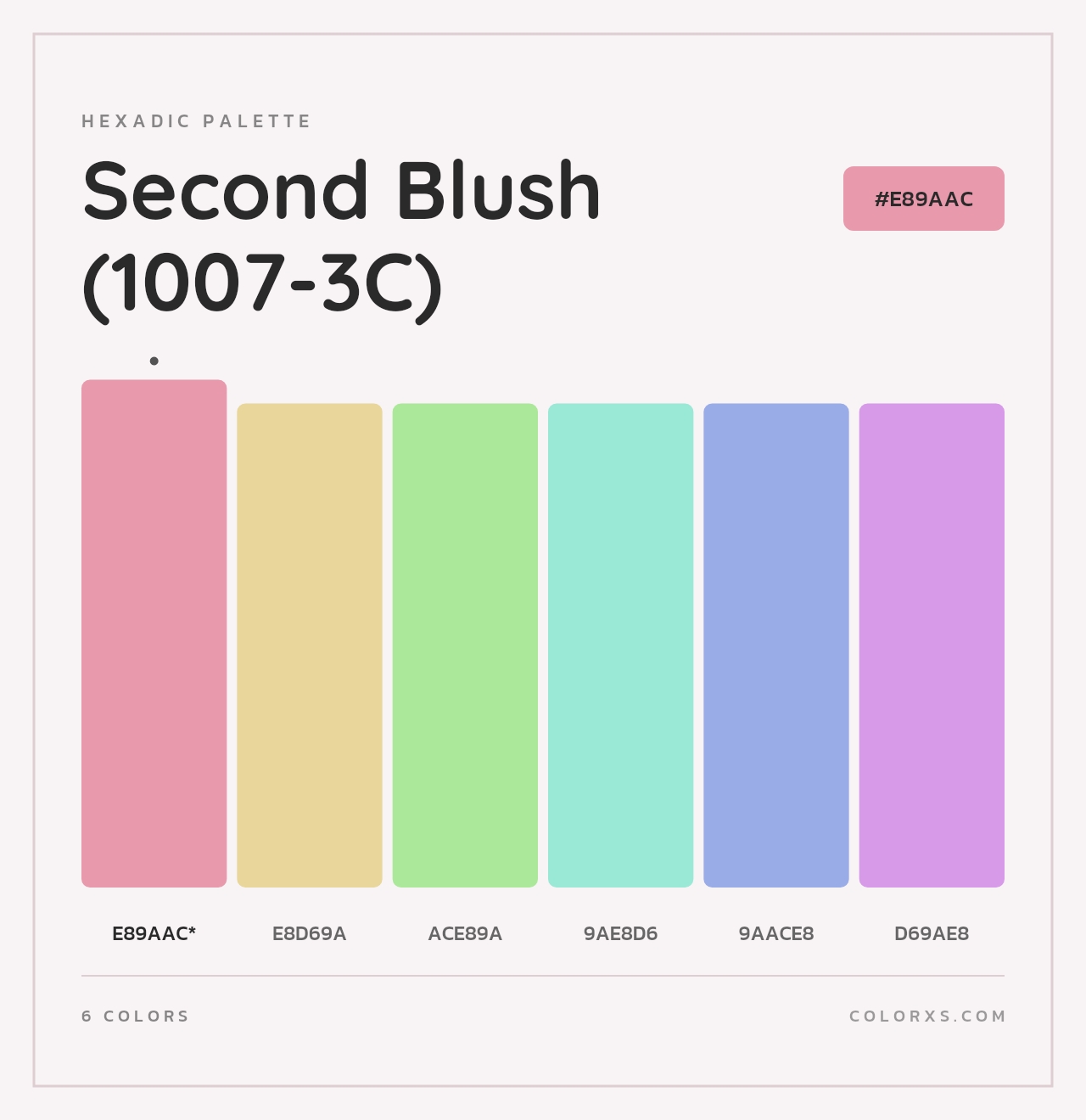 Second Blush (1007-3C) - Hexadic Color Palette