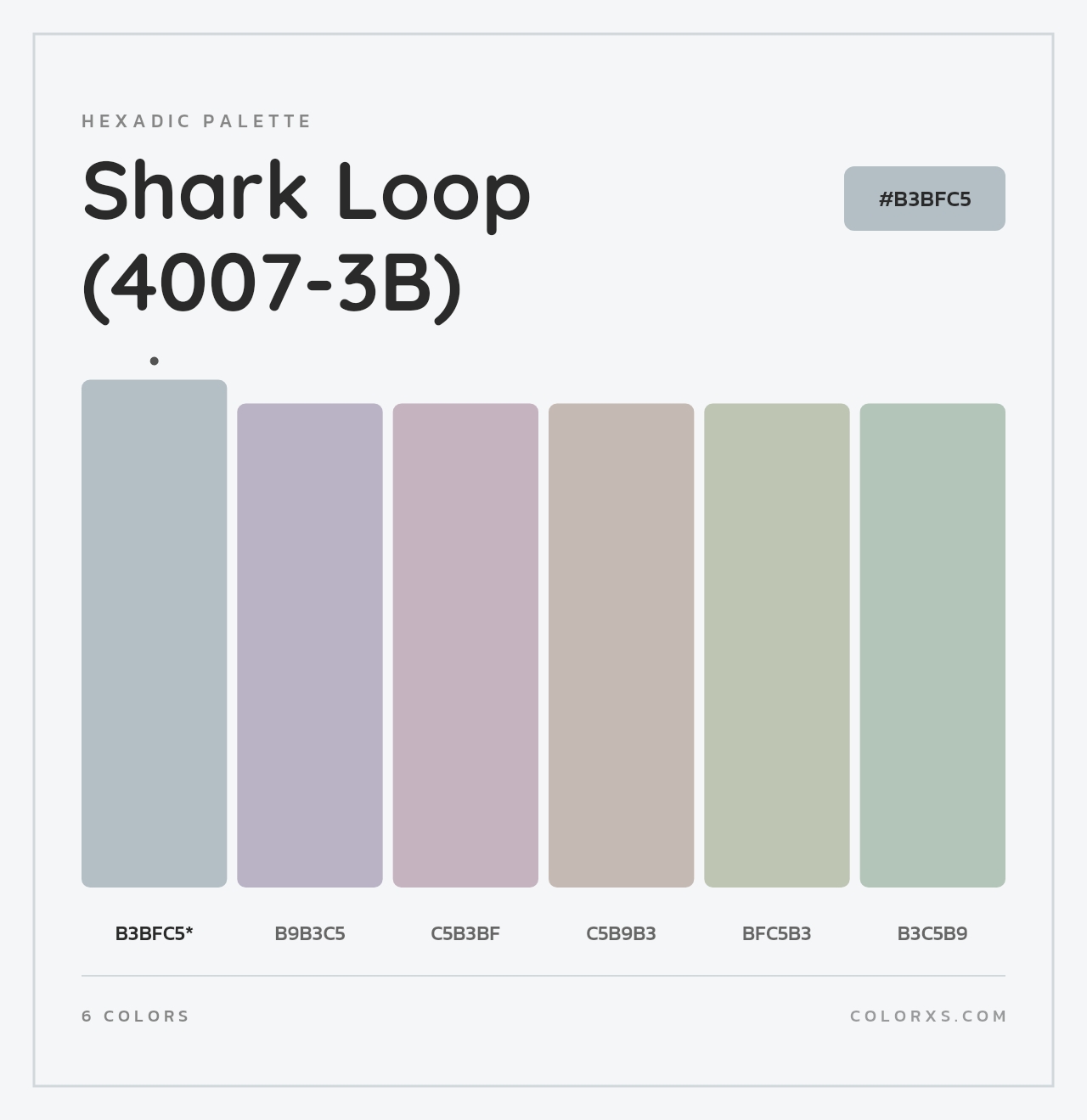 Shark Loop (4007-3B) - Hexadic Color Palette