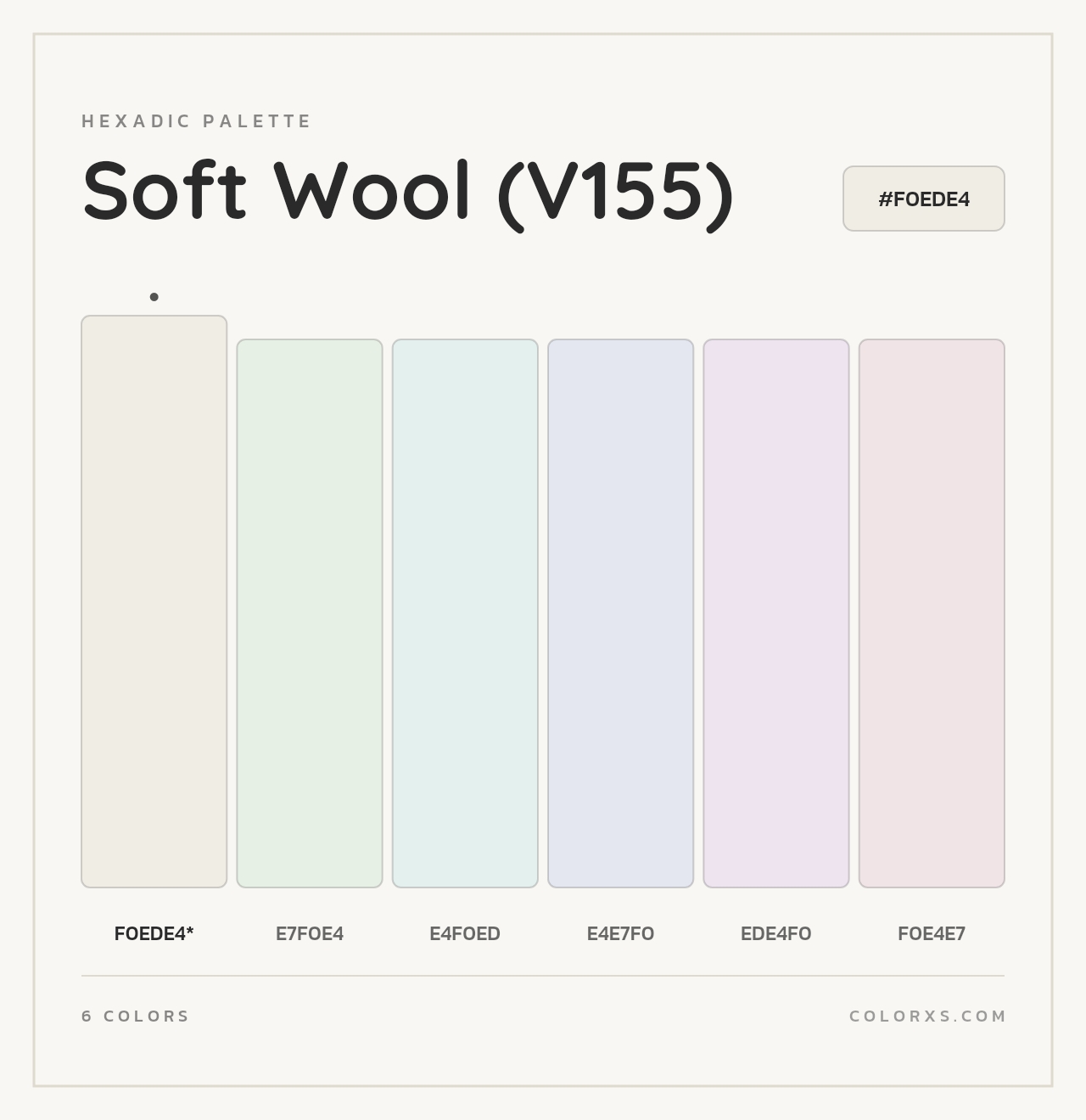 Soft Wool (V155) - Hexadic Color Palette