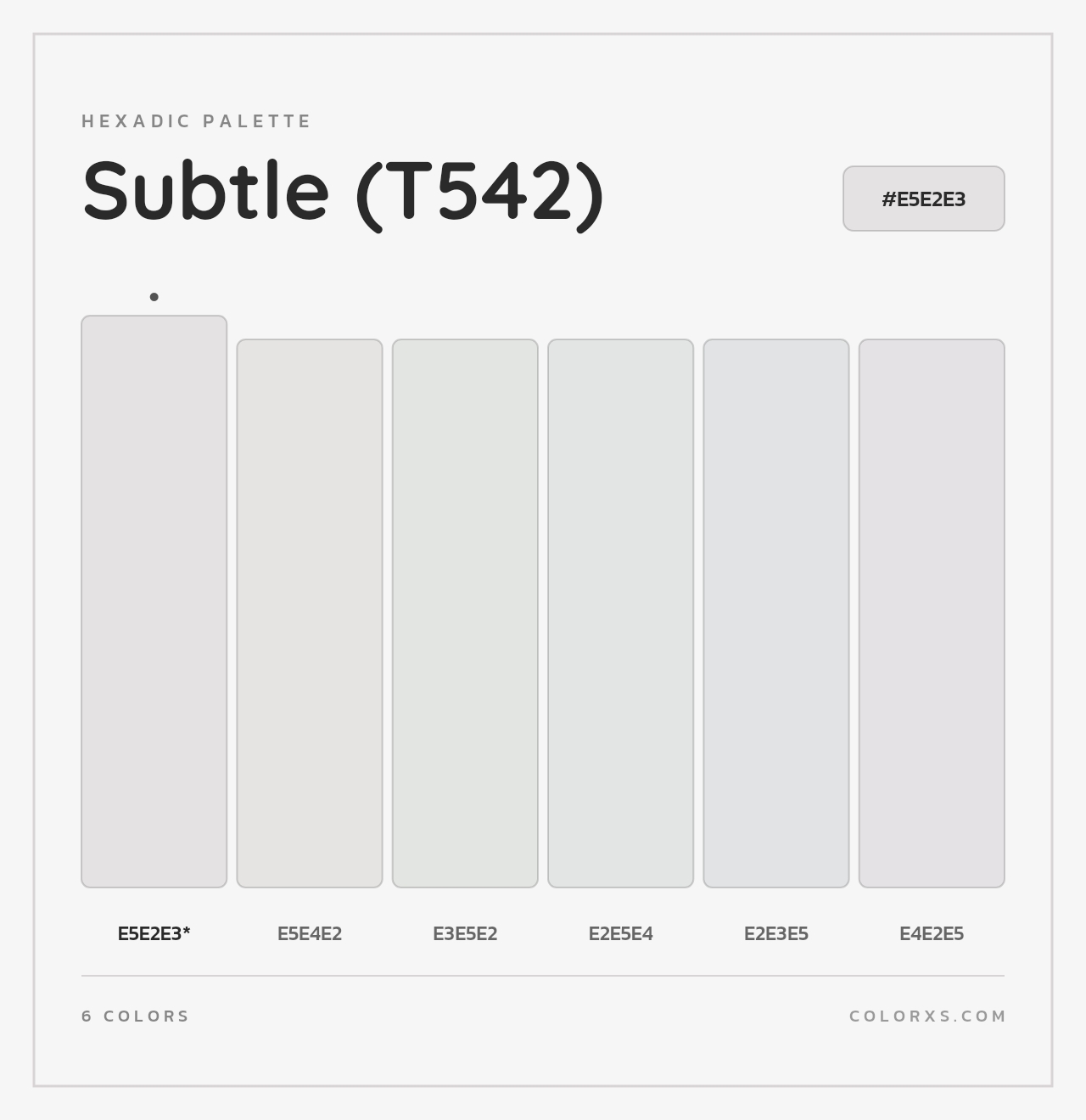 Subtle (T542) - Hexadic Color Palette