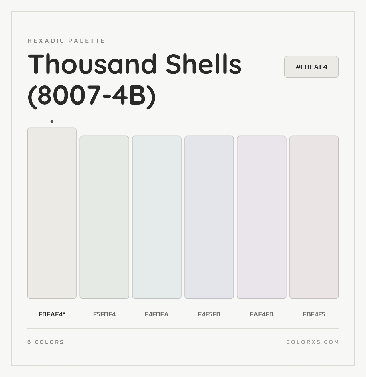 Thousand Shells (8007-4B) - Hexadic Color Palette