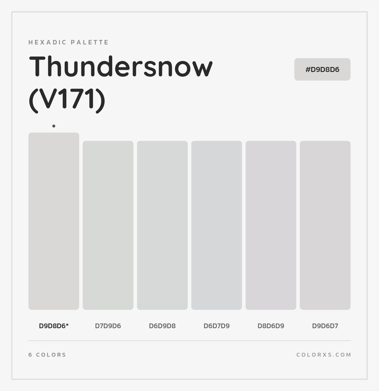 Thundersnow (V171) - Hexadic Color Palette