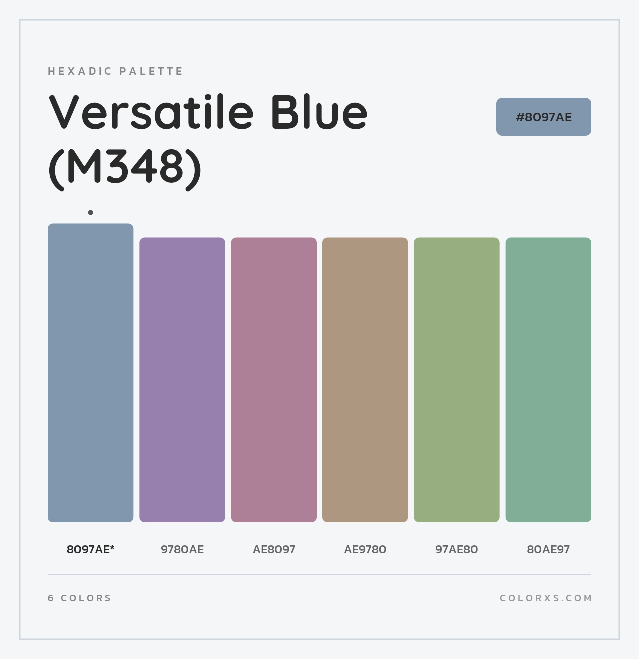 Versatile Blue (M348) - Hexadic Color Palette