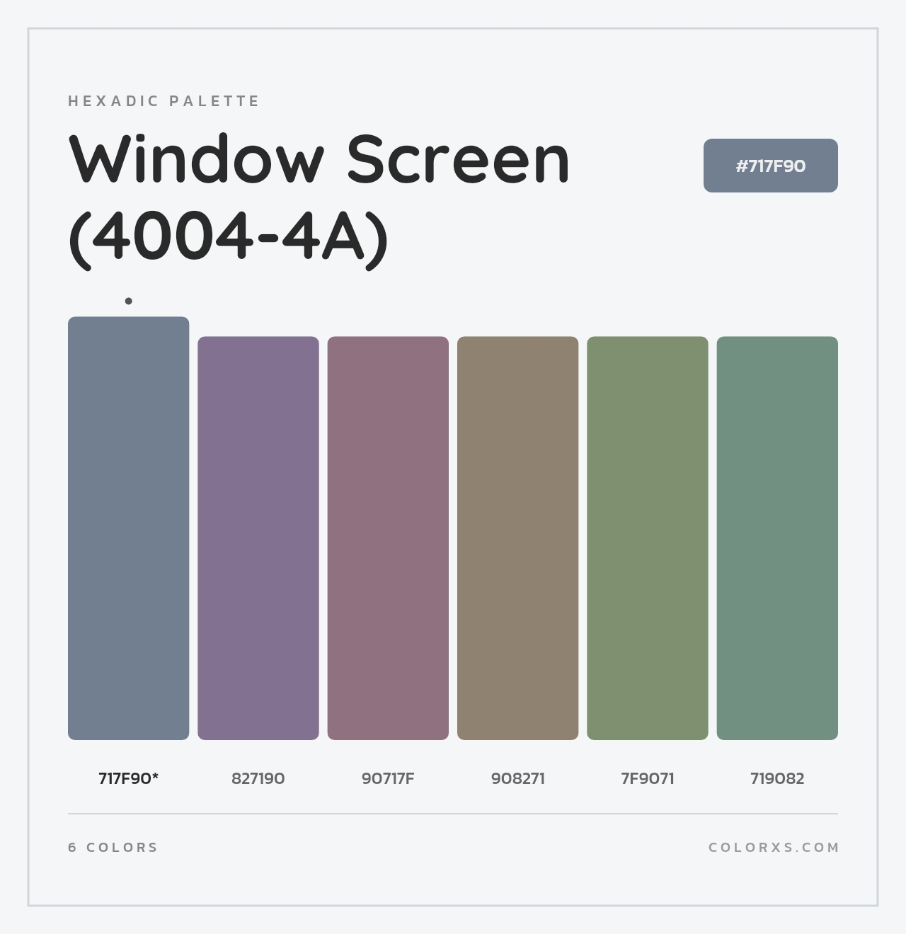 Window Screen (4004-4A) - Hexadic Color Palette